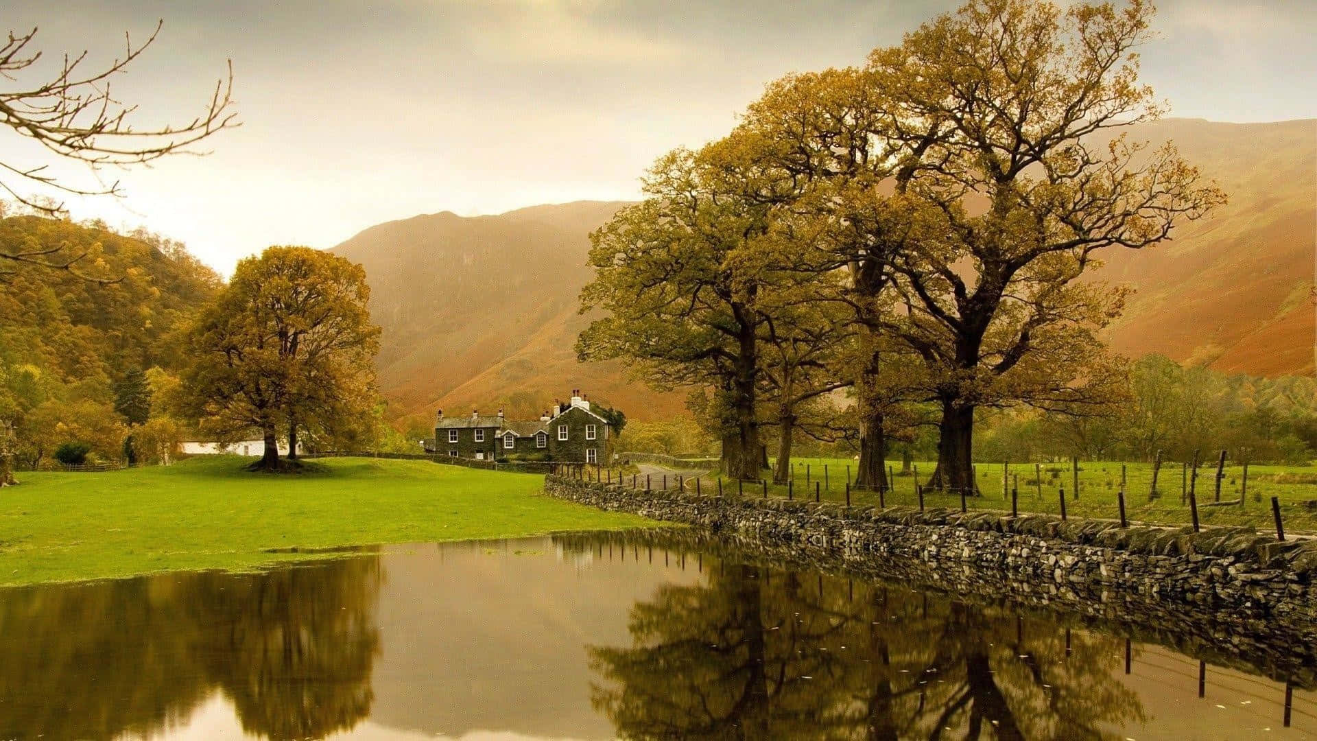 Lake In The British Countryside