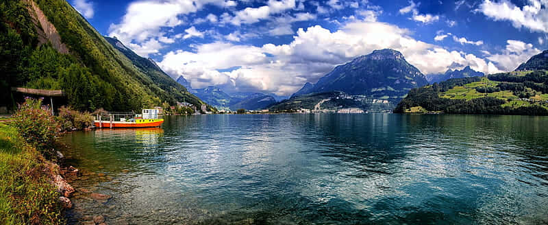 Lake Lucerne Panoramic Desktop