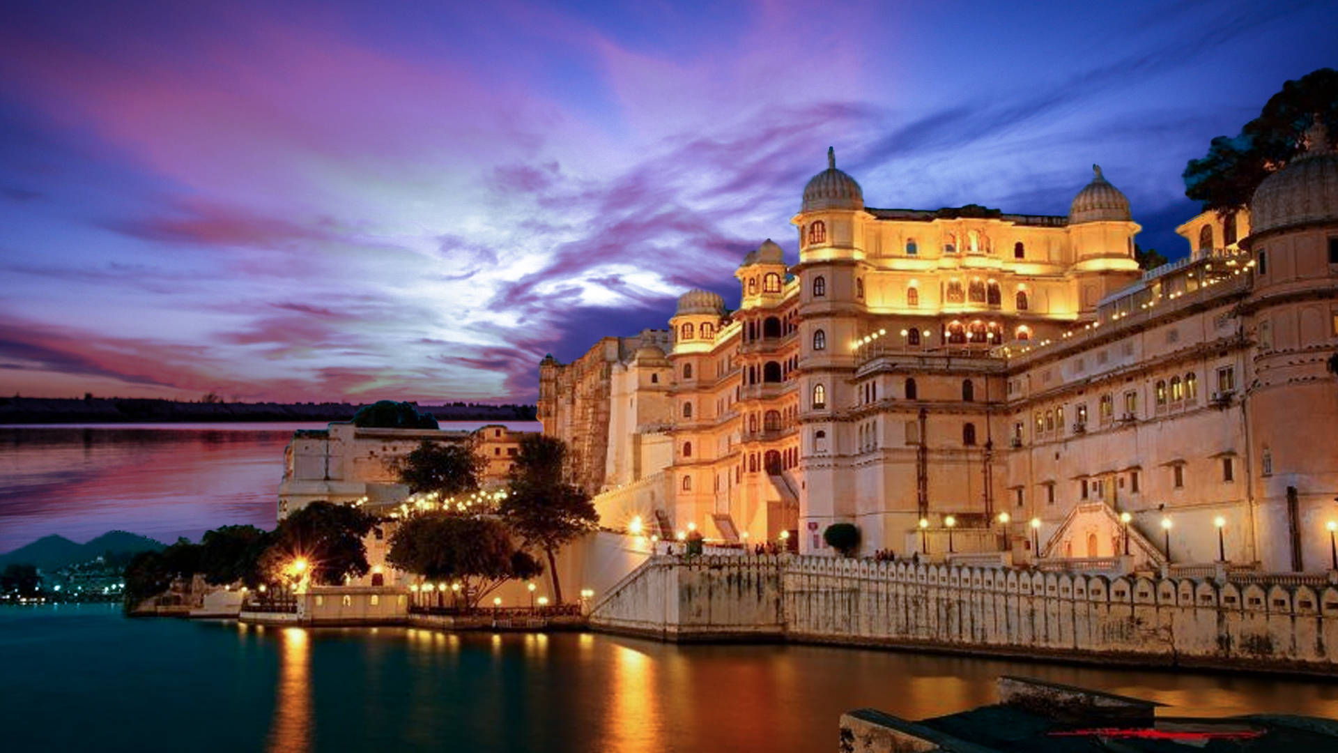 Lake Pichola Palace Rajputana Hd Background