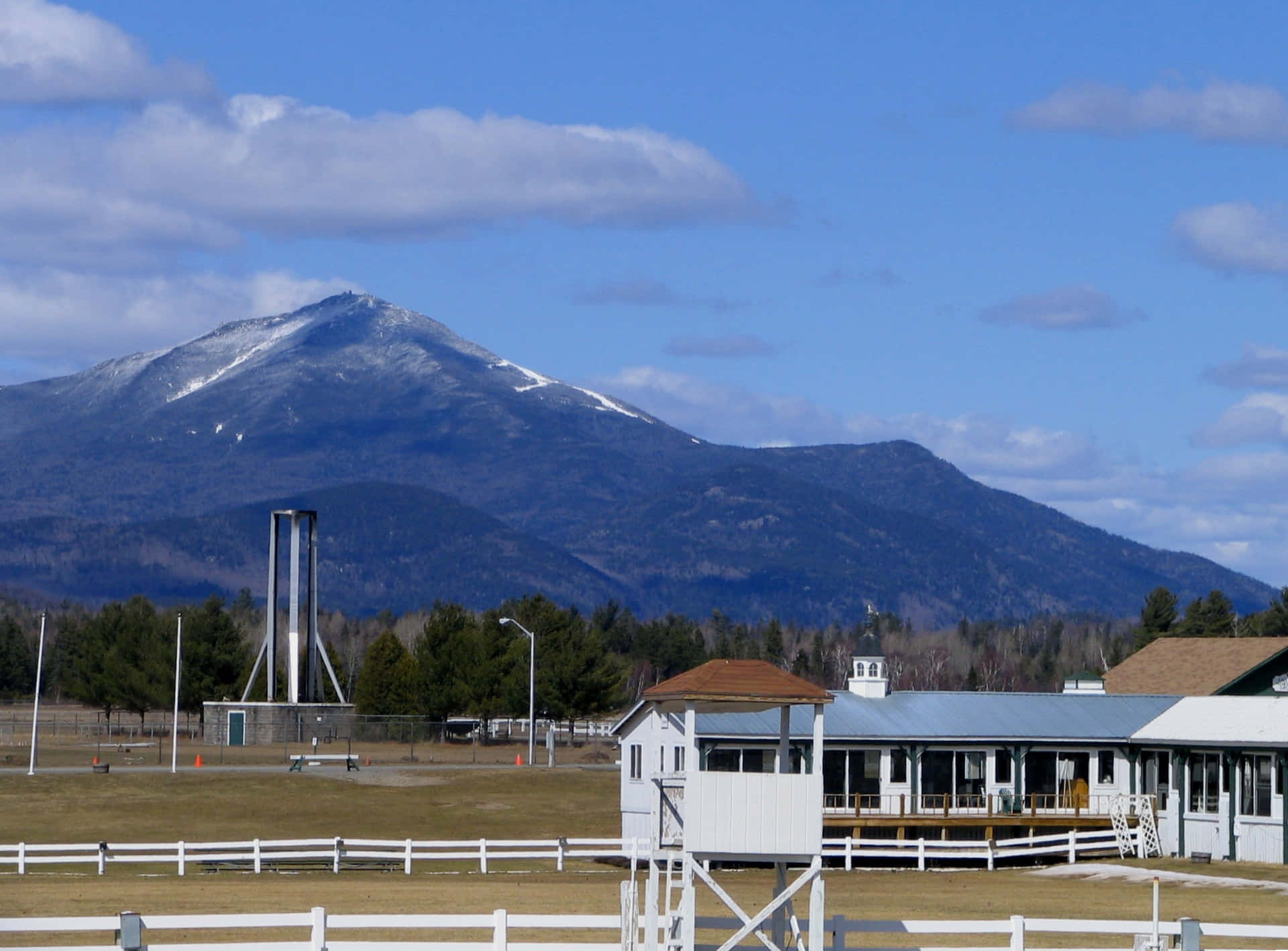 Lake Placid Village In New York Background