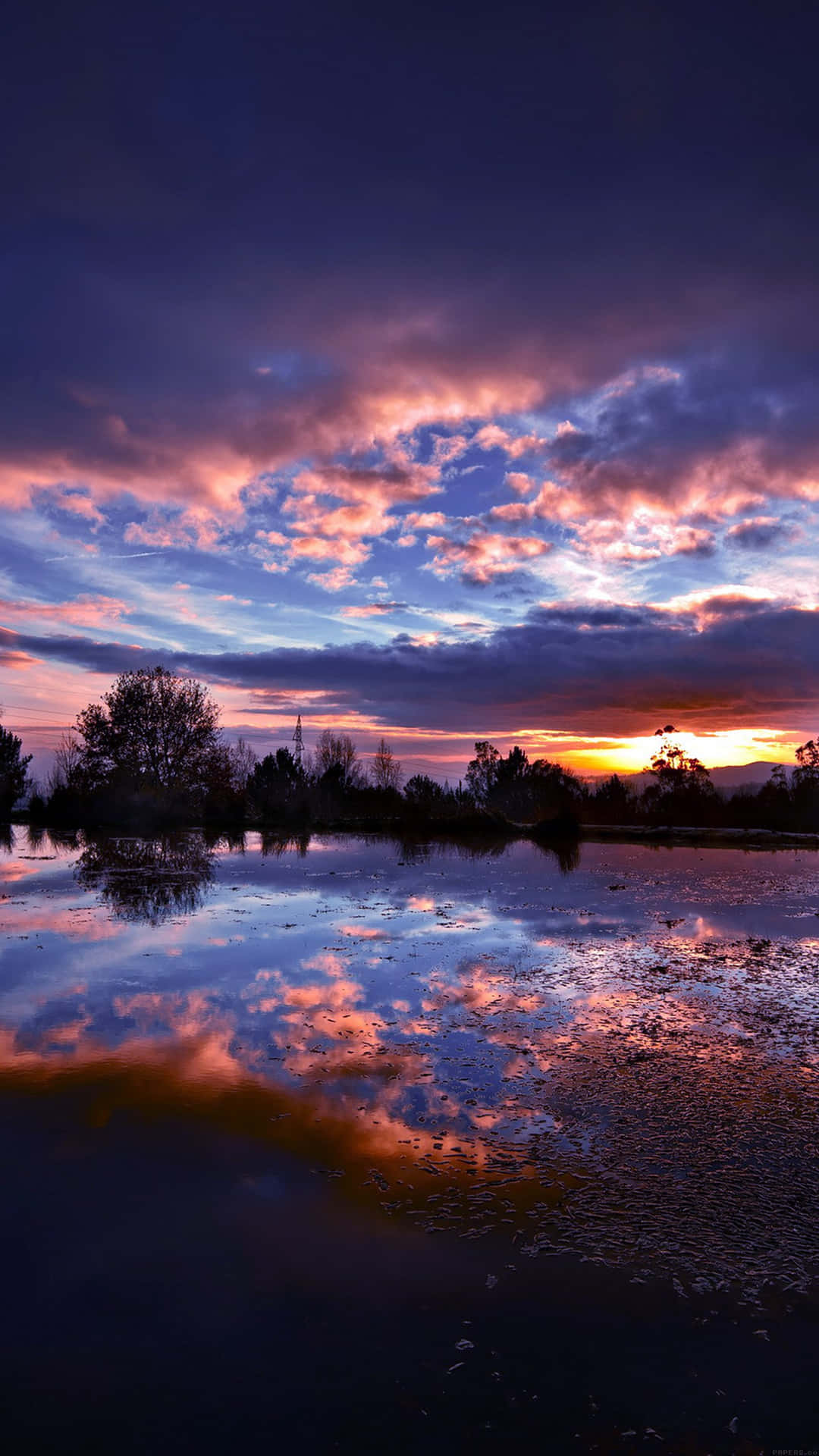 Lake Scenery At Sunset Nature Android Hd Background