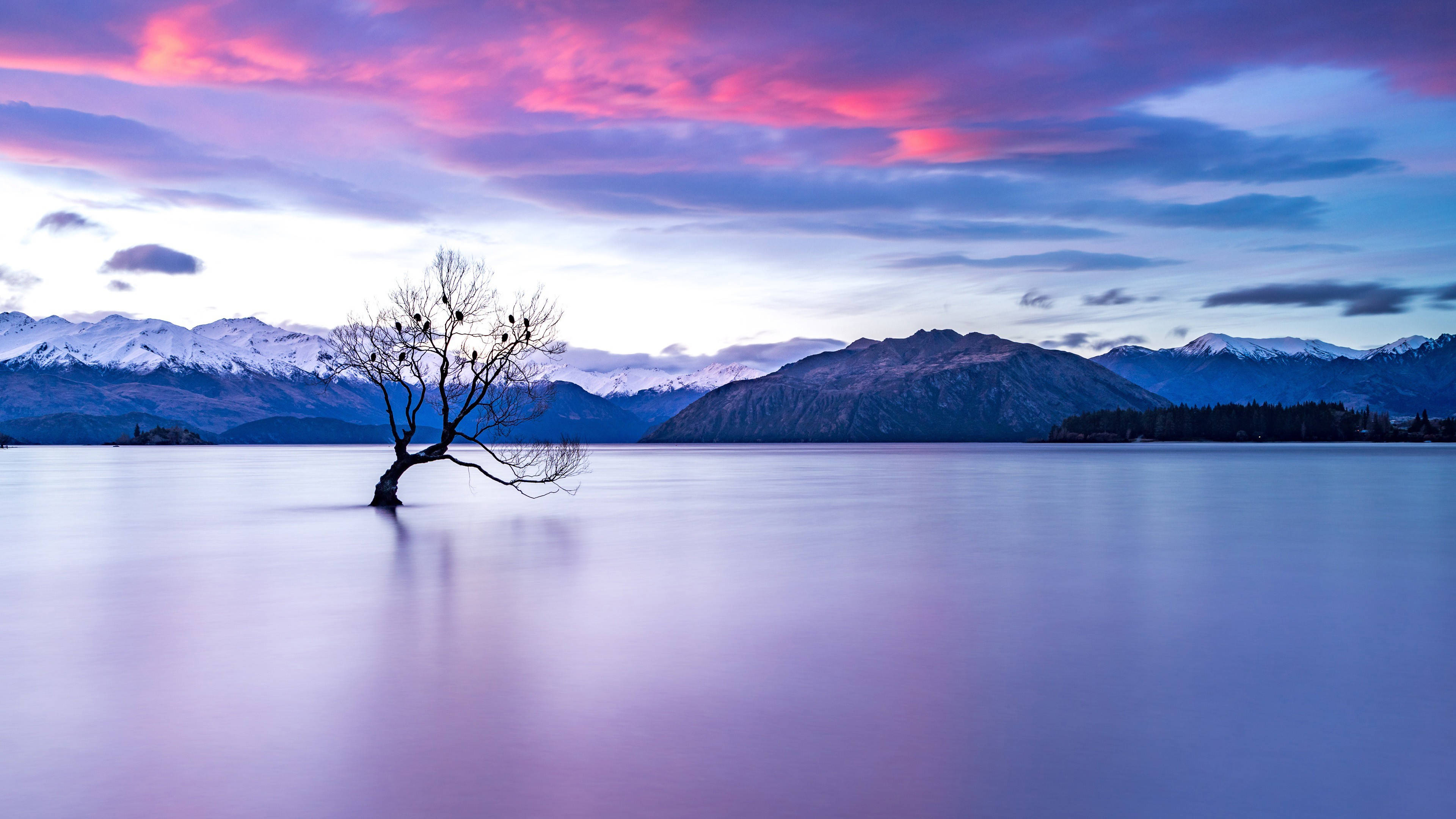 Lake Wanaka New Zealand Pretty Landscape Background