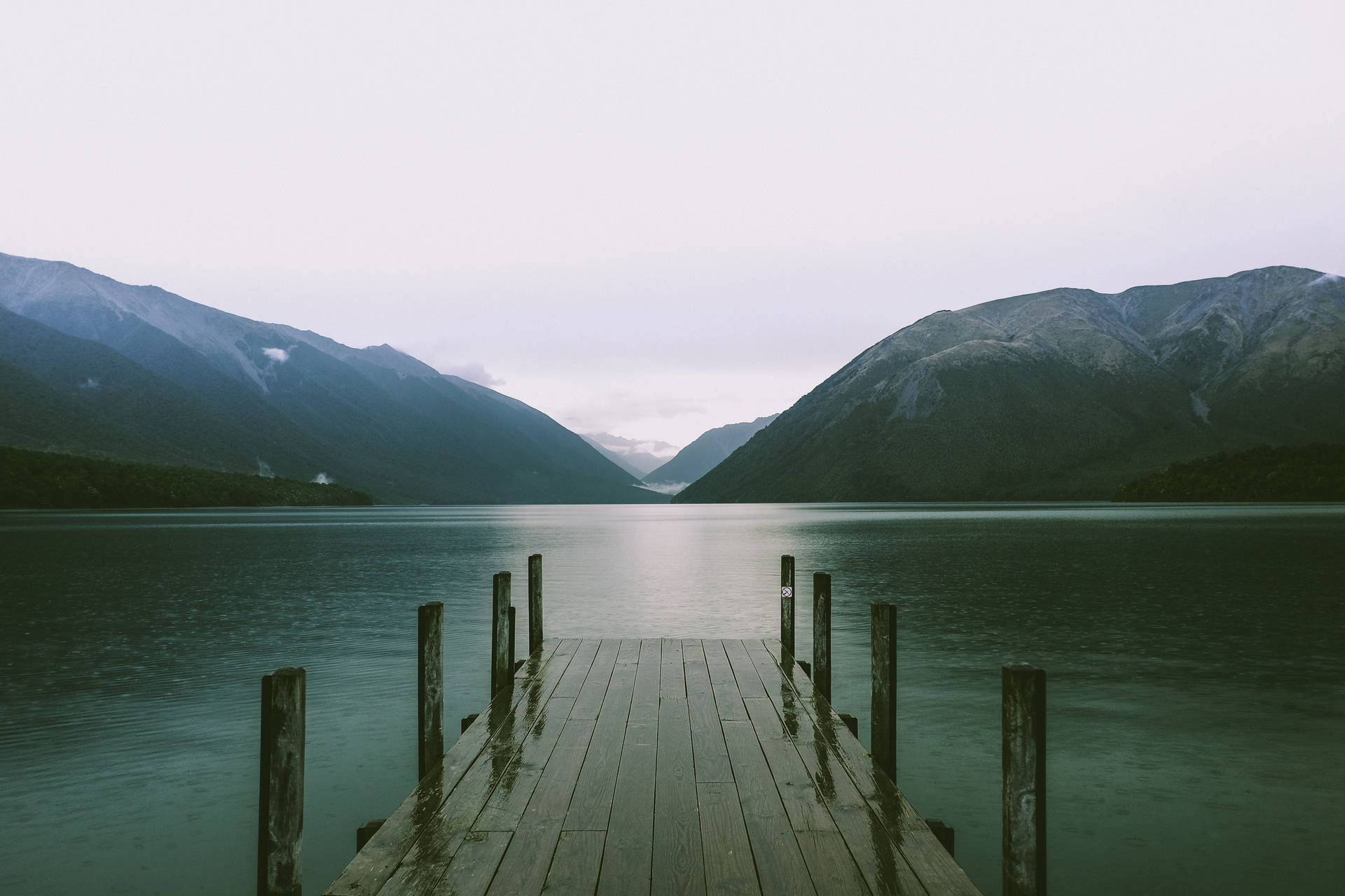 Lake With A Dock Background