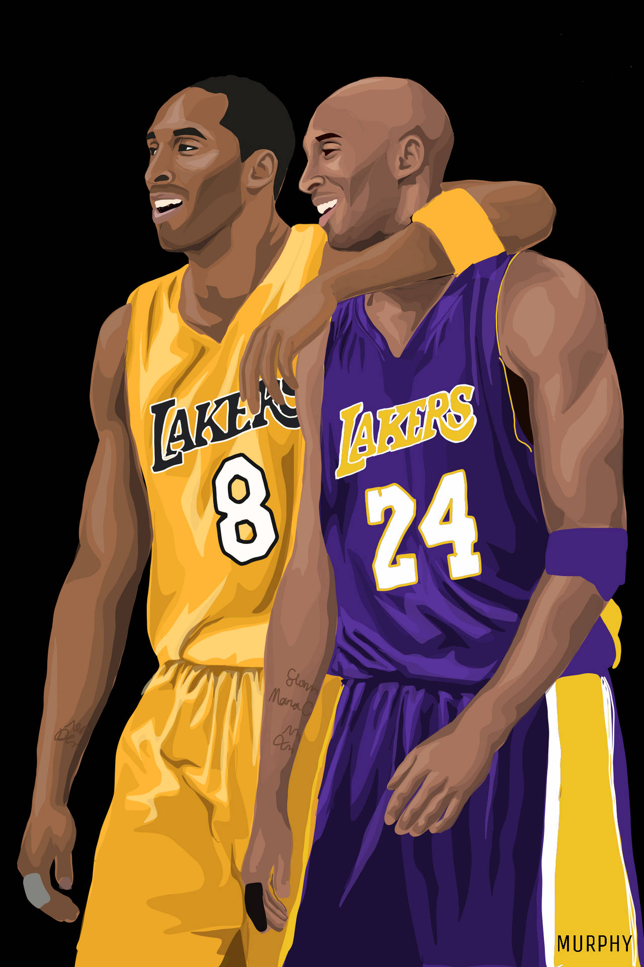 Lakers Basketball Team Digital Art Background