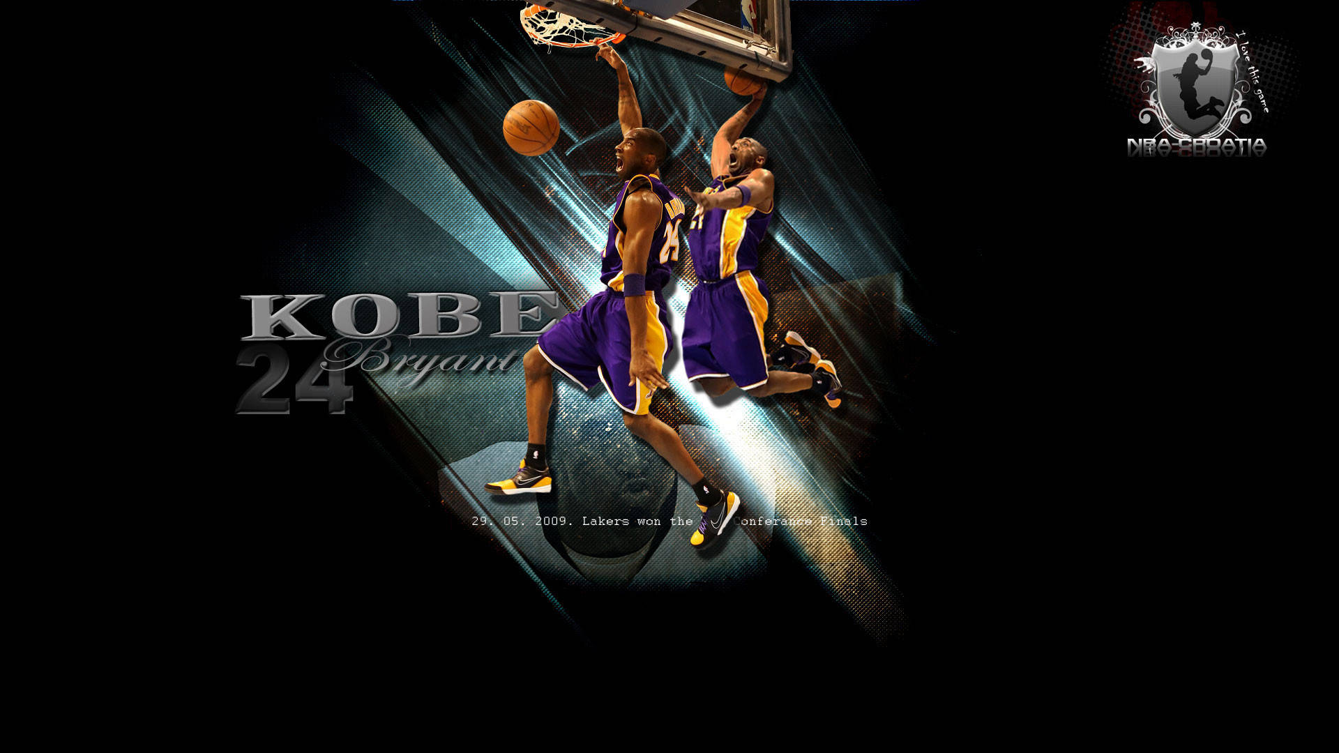 Lakers Hd Kobe Bryant Playing Background