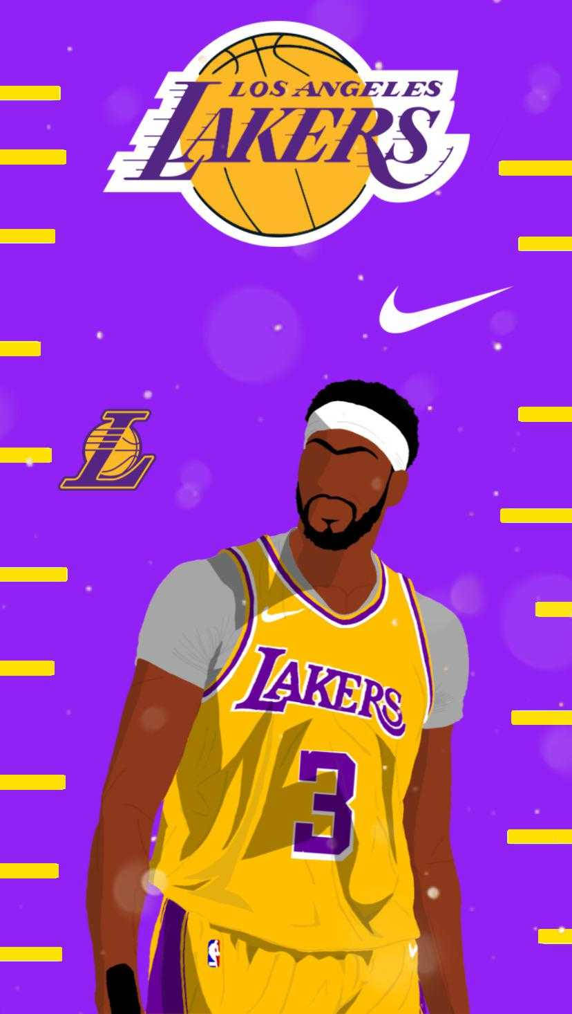 Lakers Iphone With Anthony Davis Background