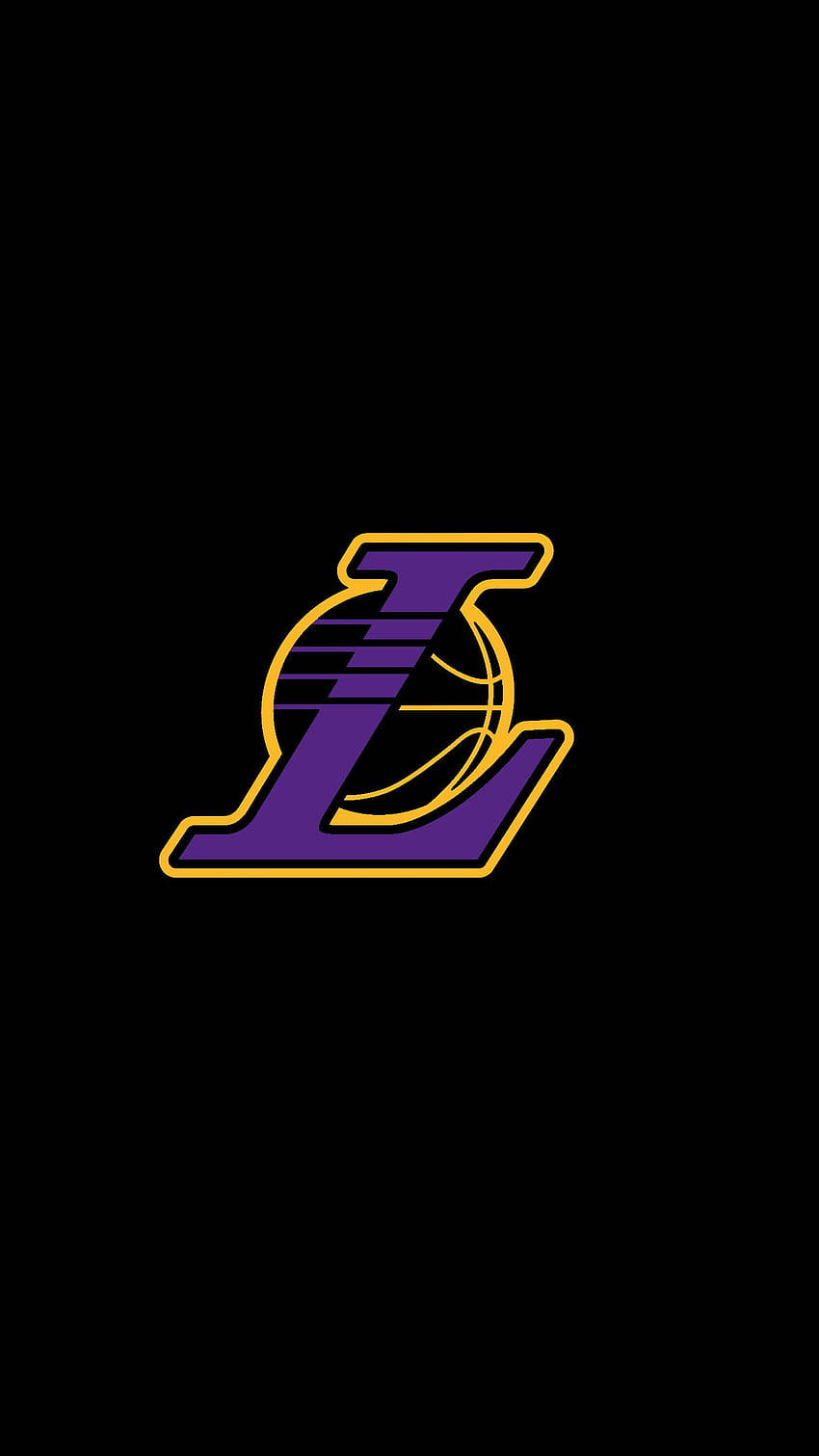 Lakers Iphone With L Logo Background