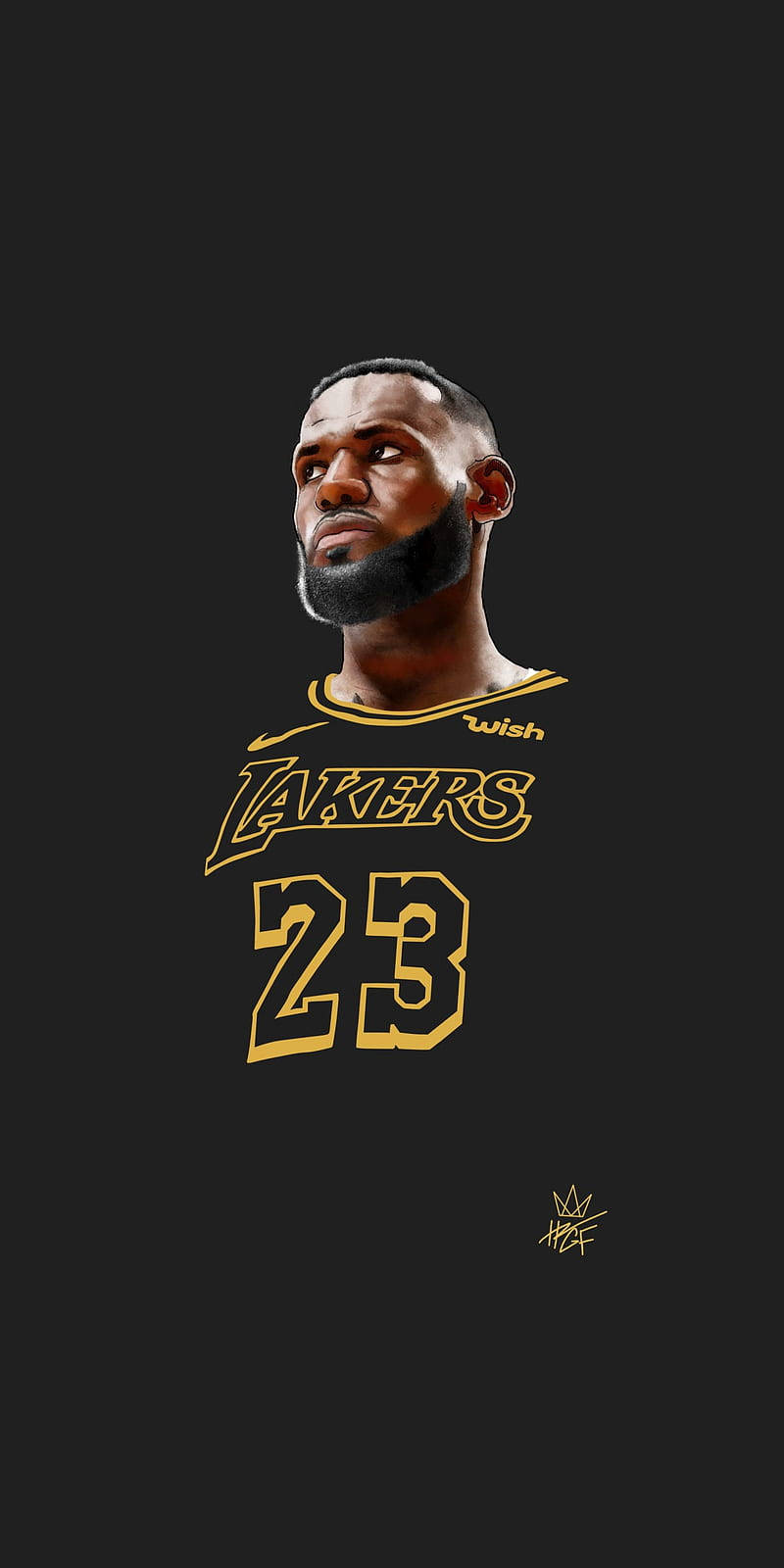 Lakers Iphone With Lebron Glancing Background