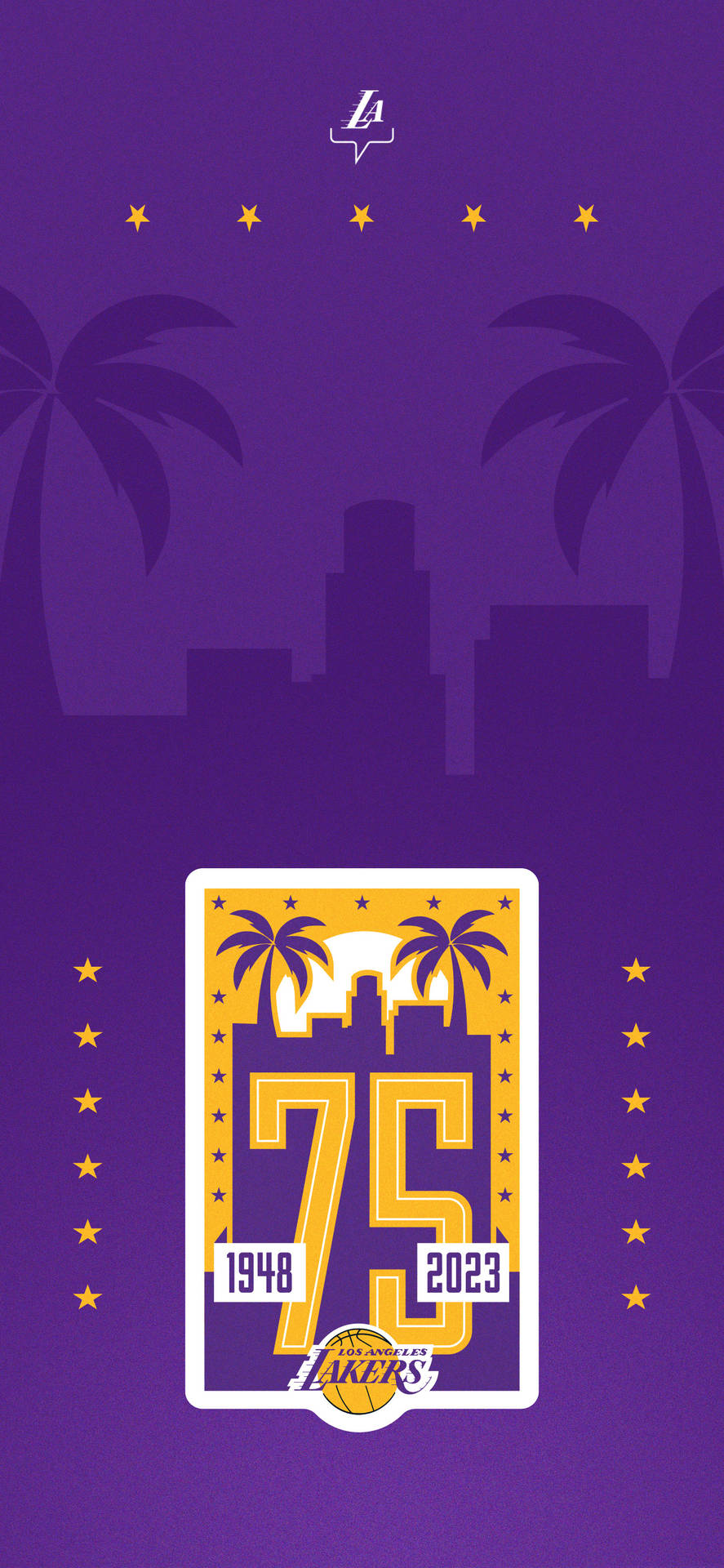 Lakers Iphone With Palm Trees Background