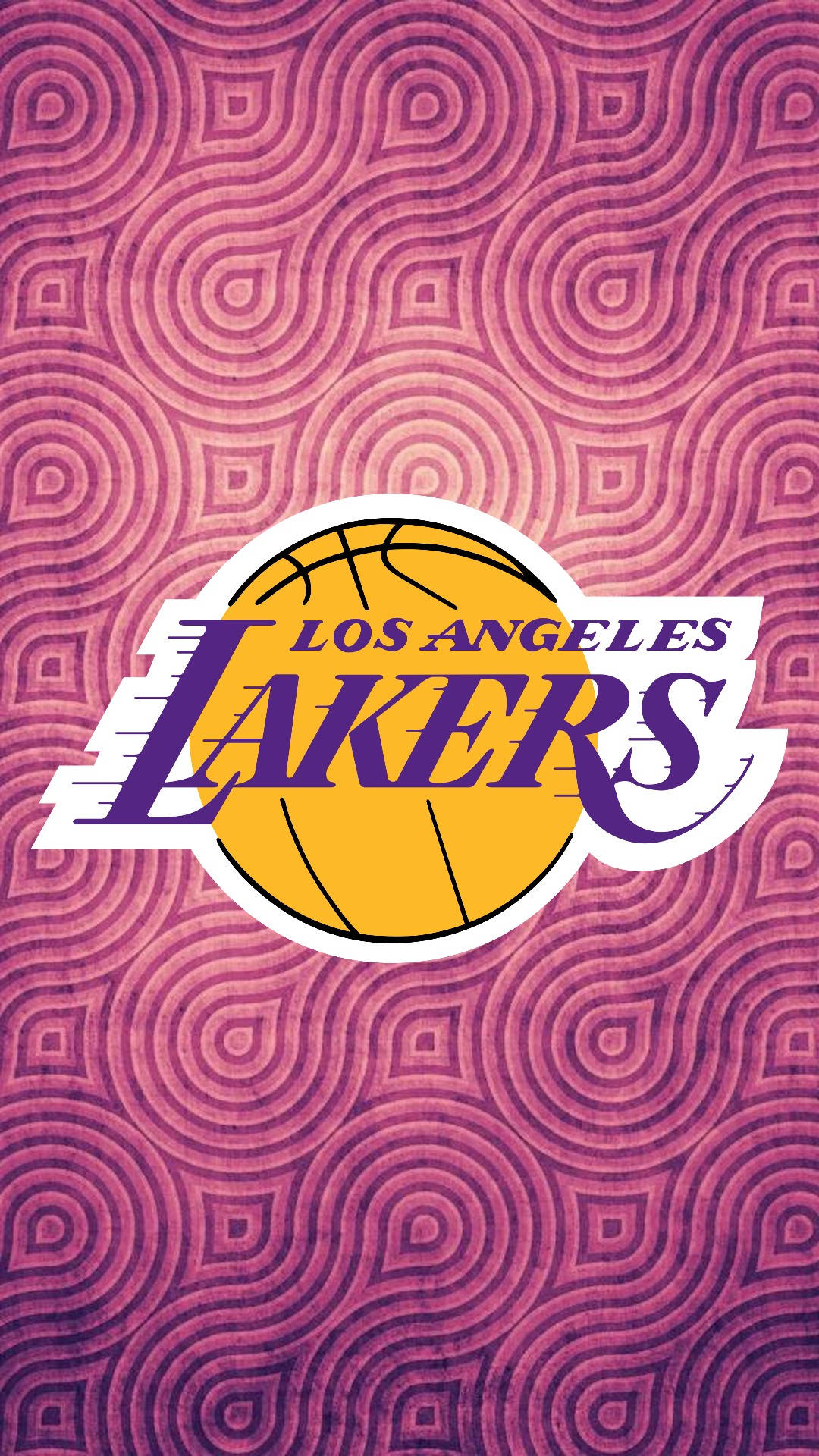 Lakers Iphone With Pink Swirls Background