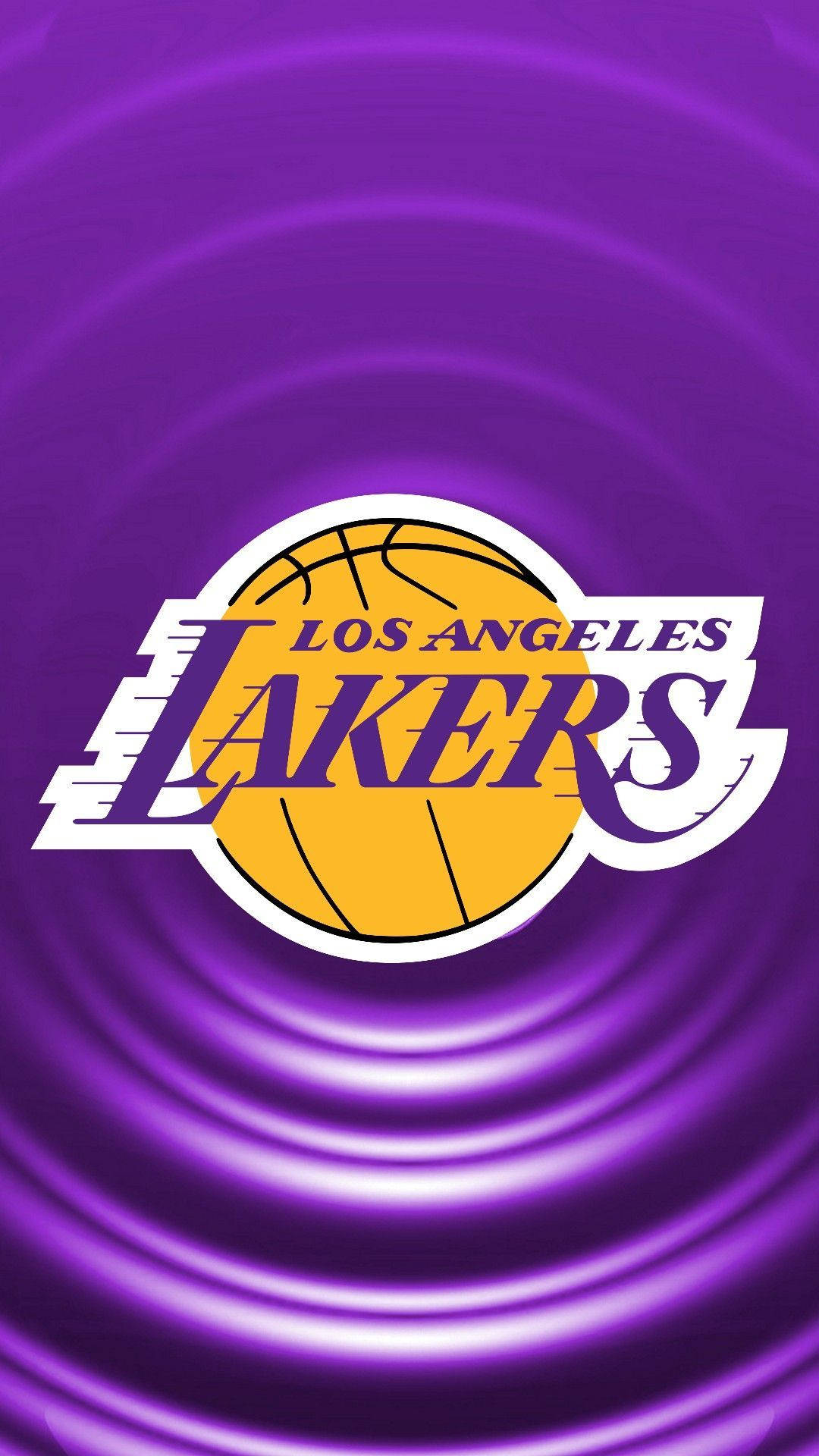 Lakers Iphone With Purple Ripples Background