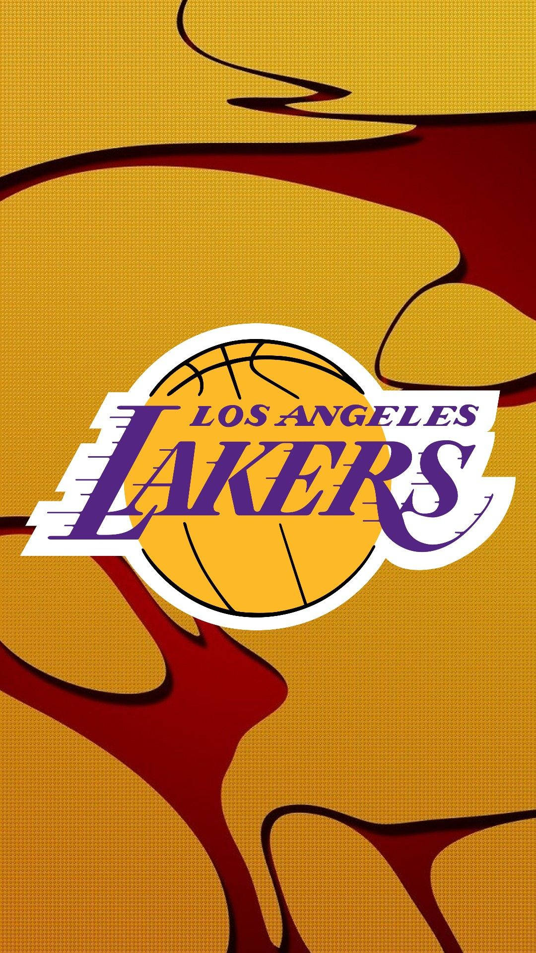 Lakers Iphone With Red Paint Background