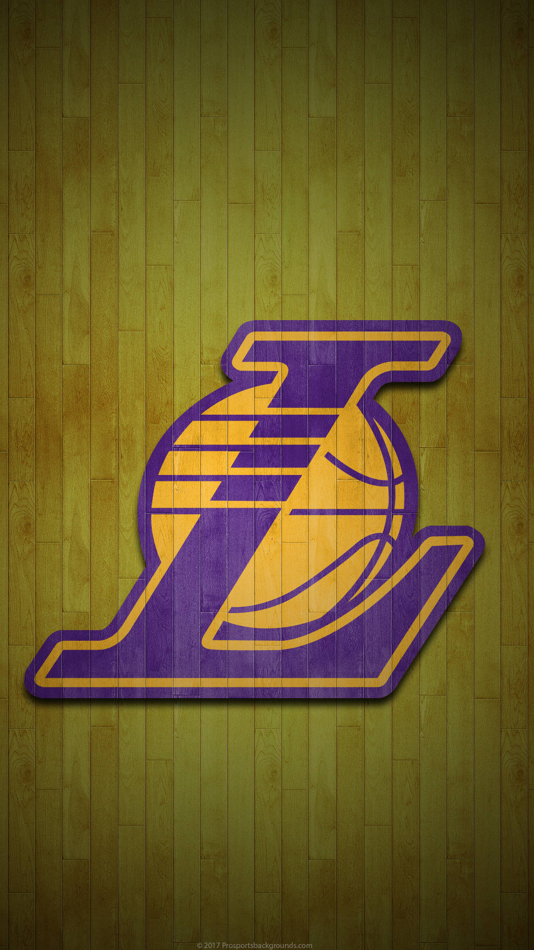 Lakers Iphone With Wooden Floor Background