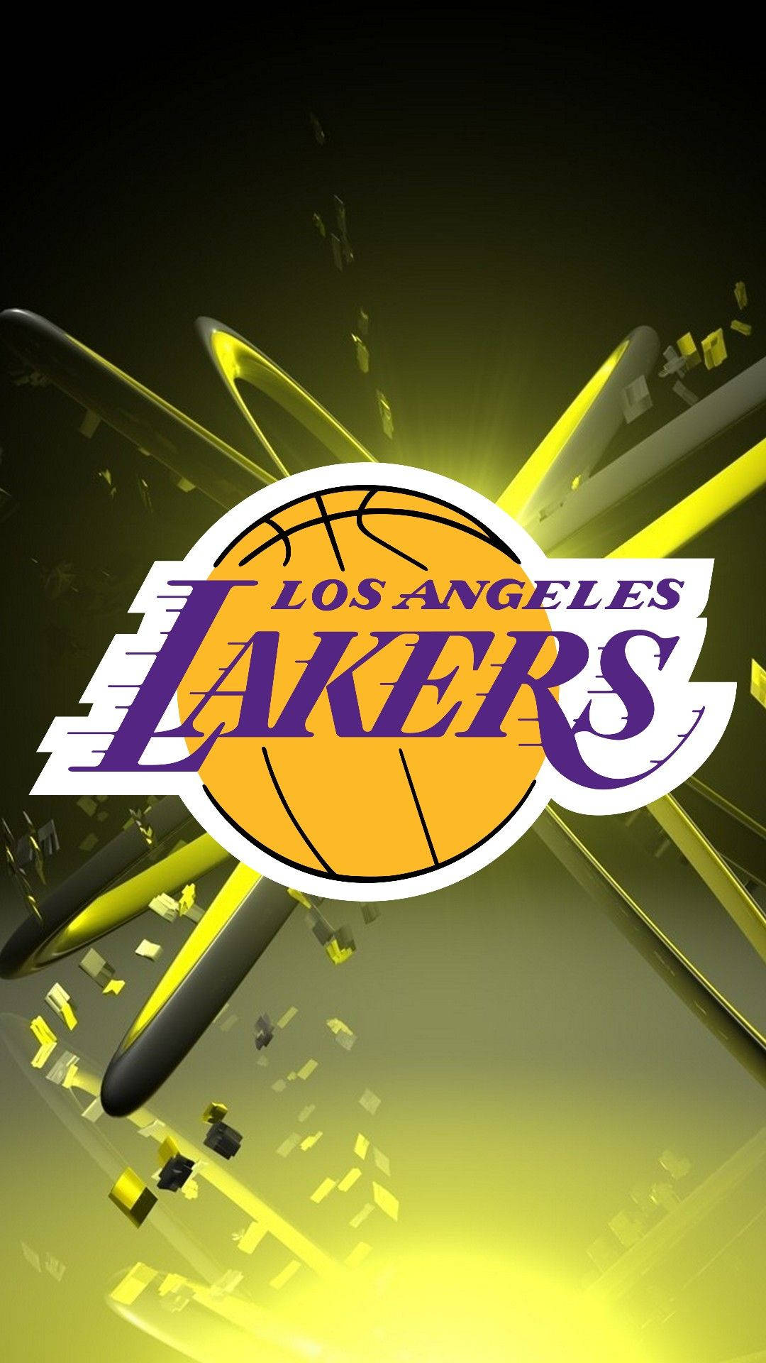 Lakers Iphone With Yellow Rings Background