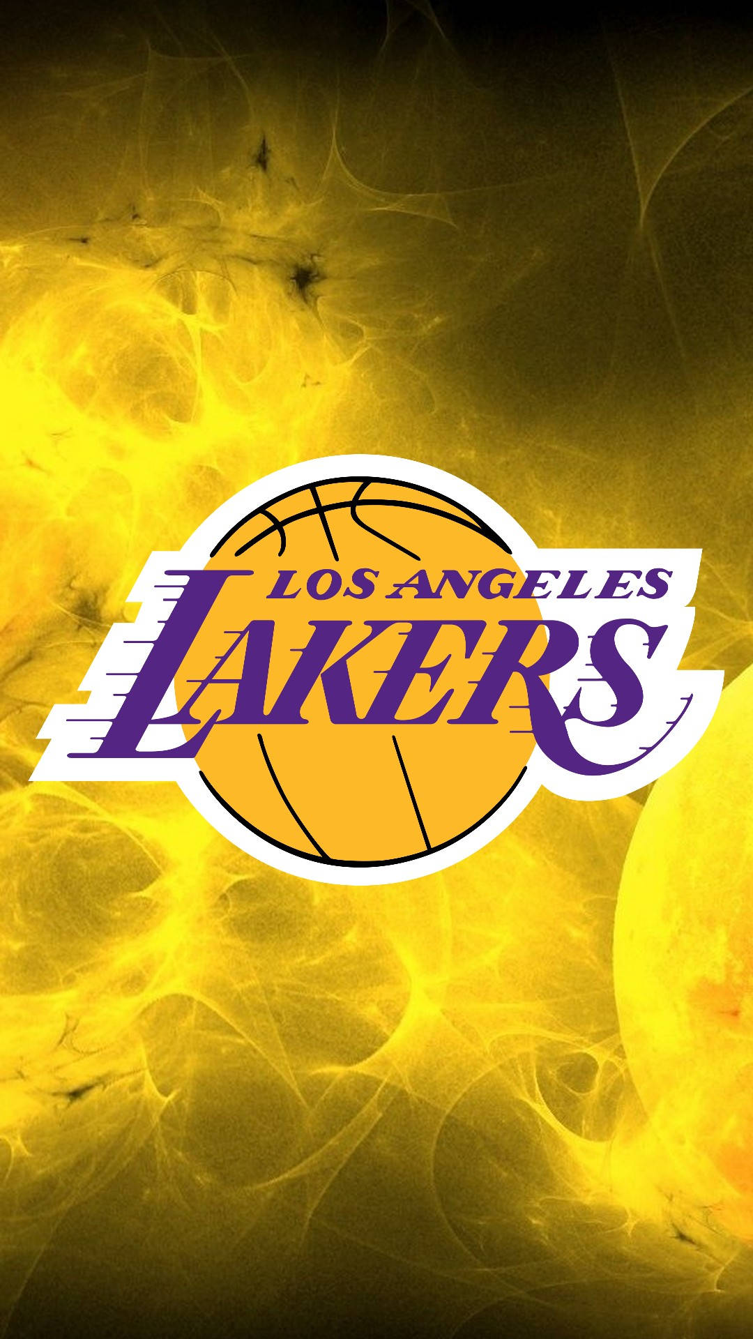 Lakers Iphone With Yellow Smoke Background