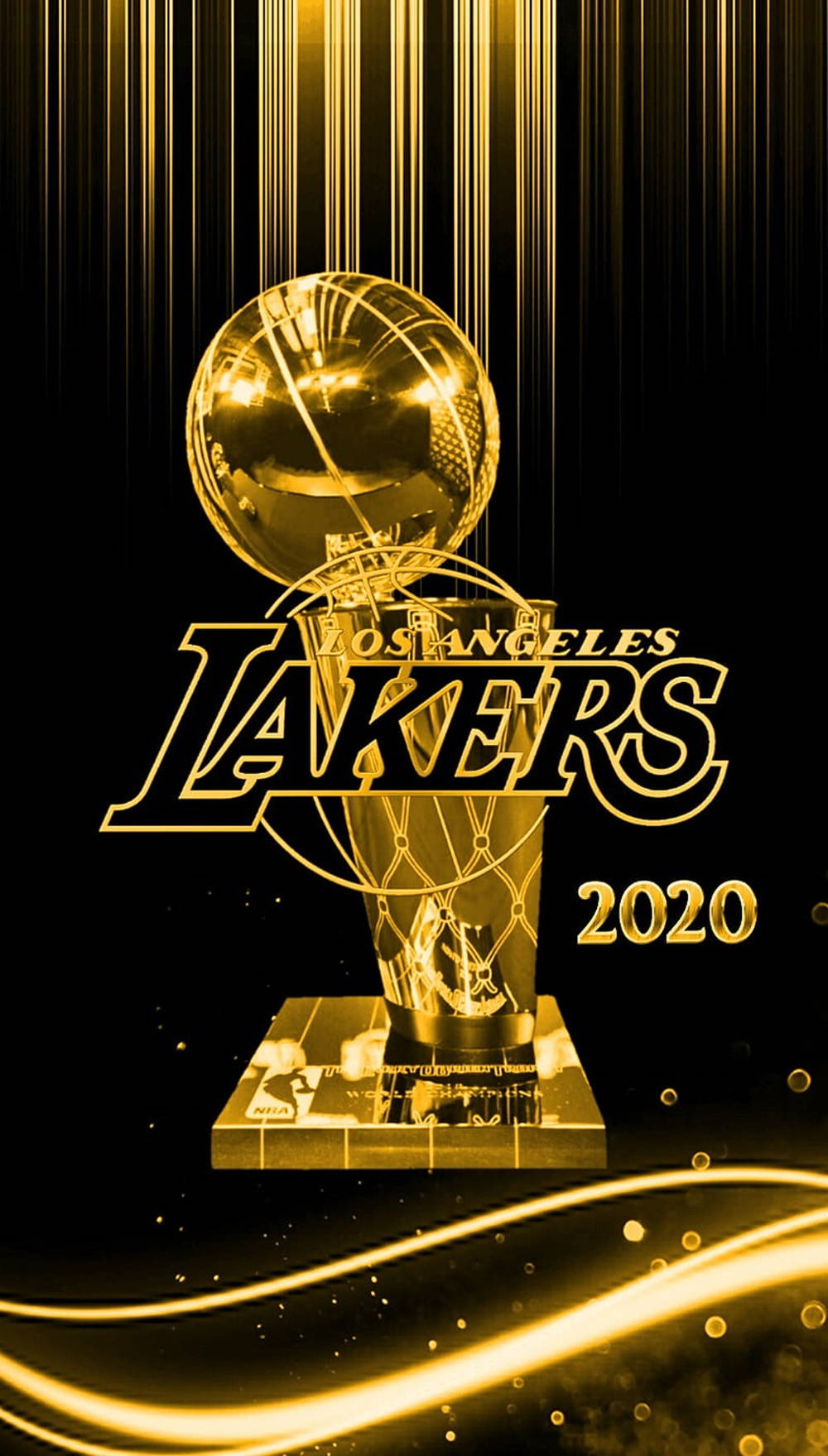 Lakers Logo Gold Trophy 2020 Background