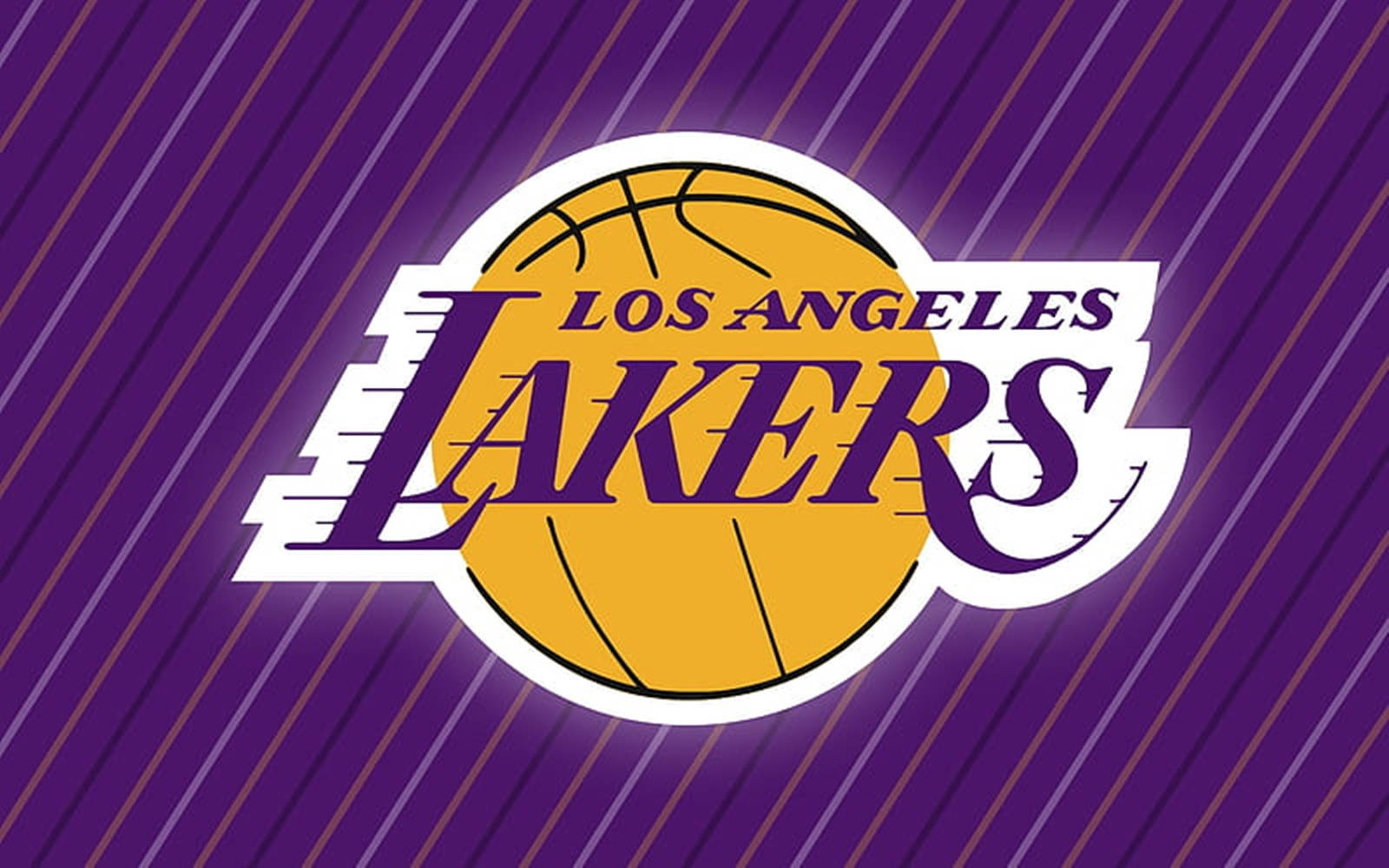 Lakers Logo On Purple Vertical Lines Background