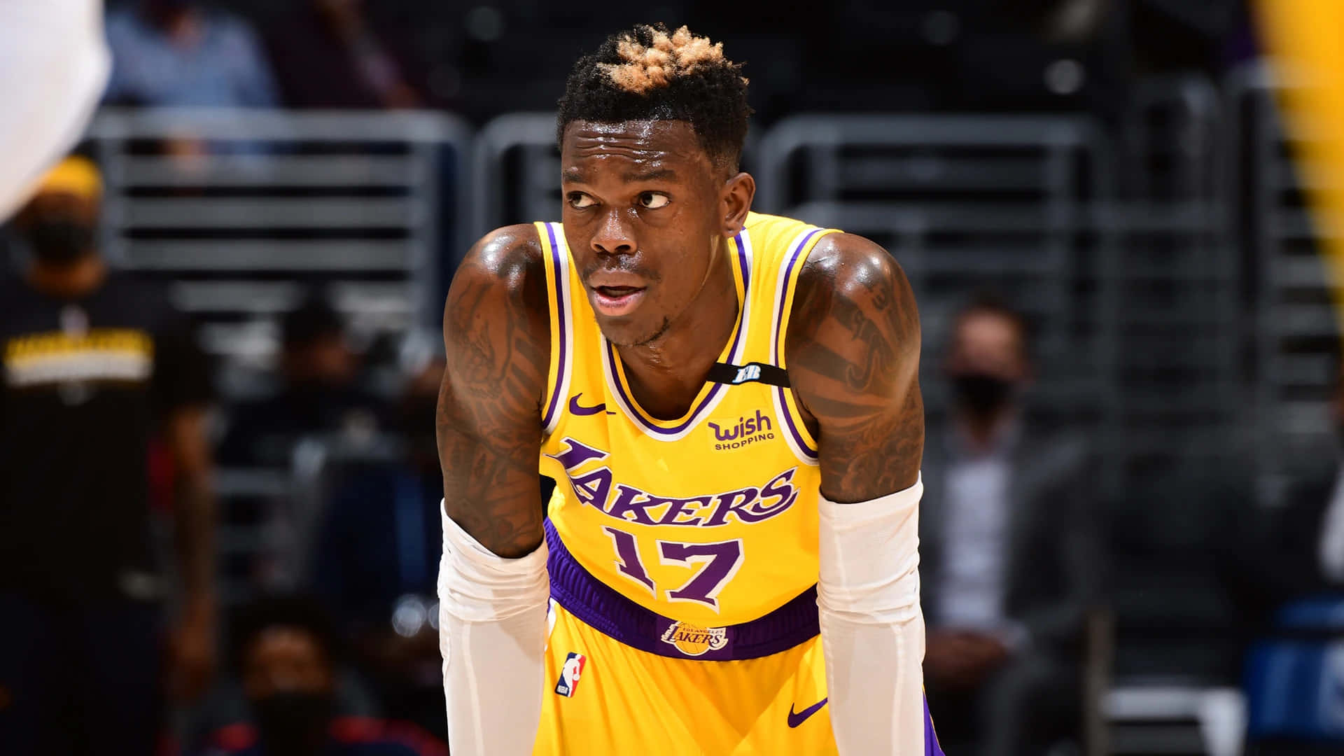 Lakers Player Number17 Concentration During Game2020 Background