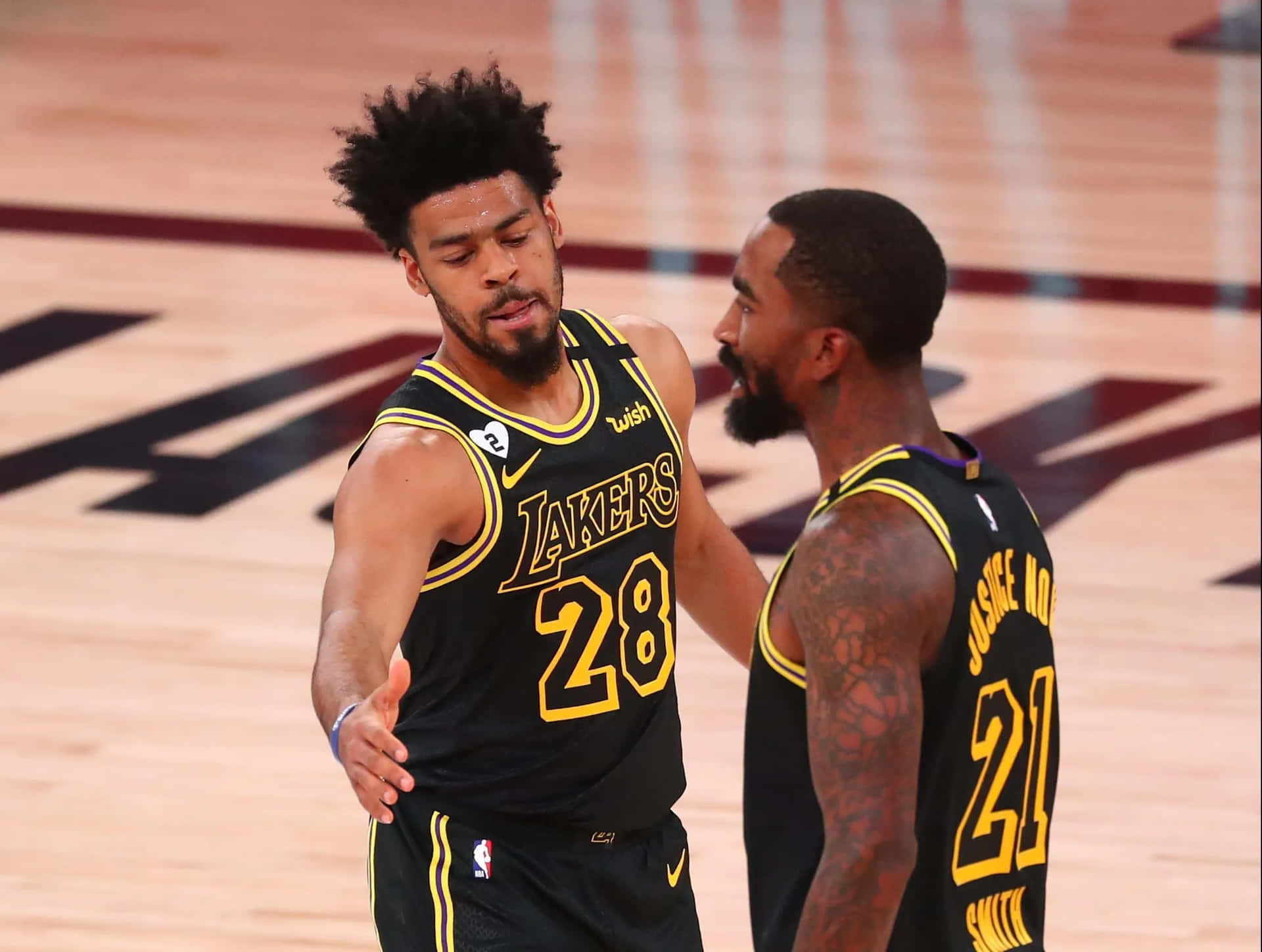 Lakers Players Celebrating2020 Background