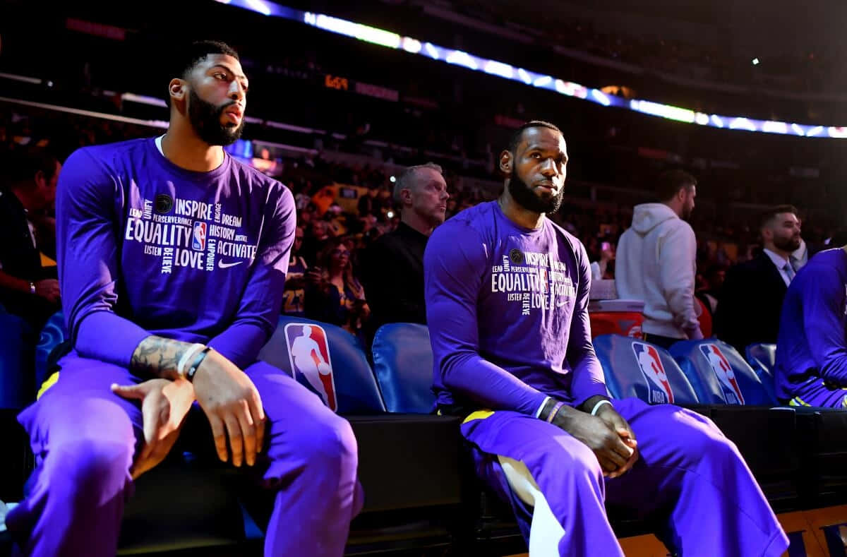 Lakers Players Wearing Equality Warmup Shirts Background
