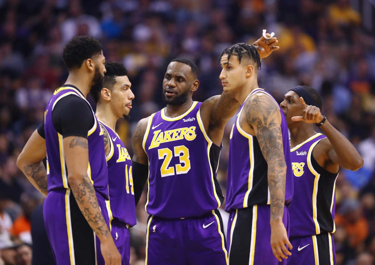 Lakers Team Huddle2020 Background