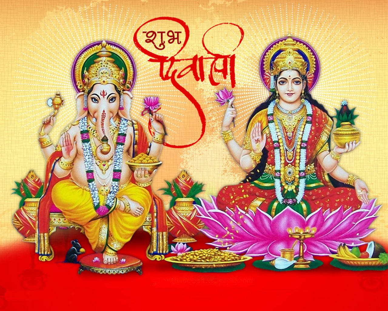 Lakshmi And Ganesh Desktop Graphic Artwork Background