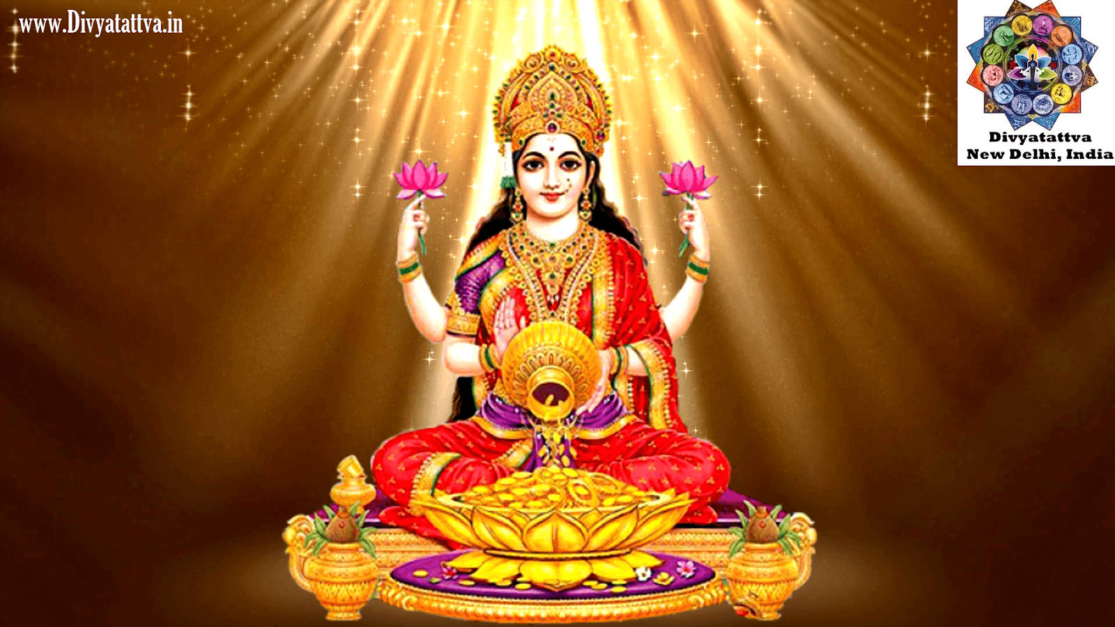 Lakshmi Hindu Goddess Of Wealth Background