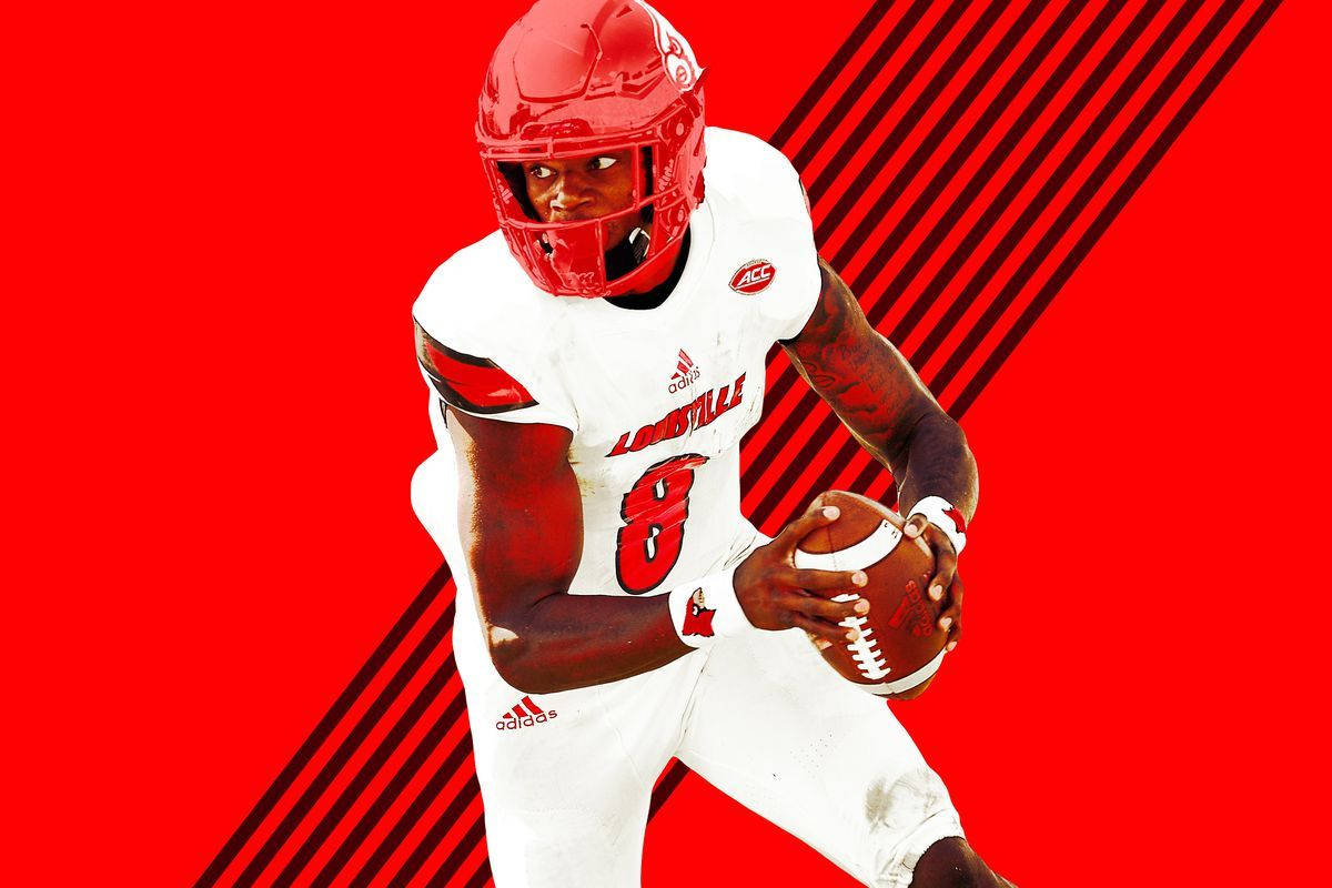 Lamar Jackson Cool Red Poster Background