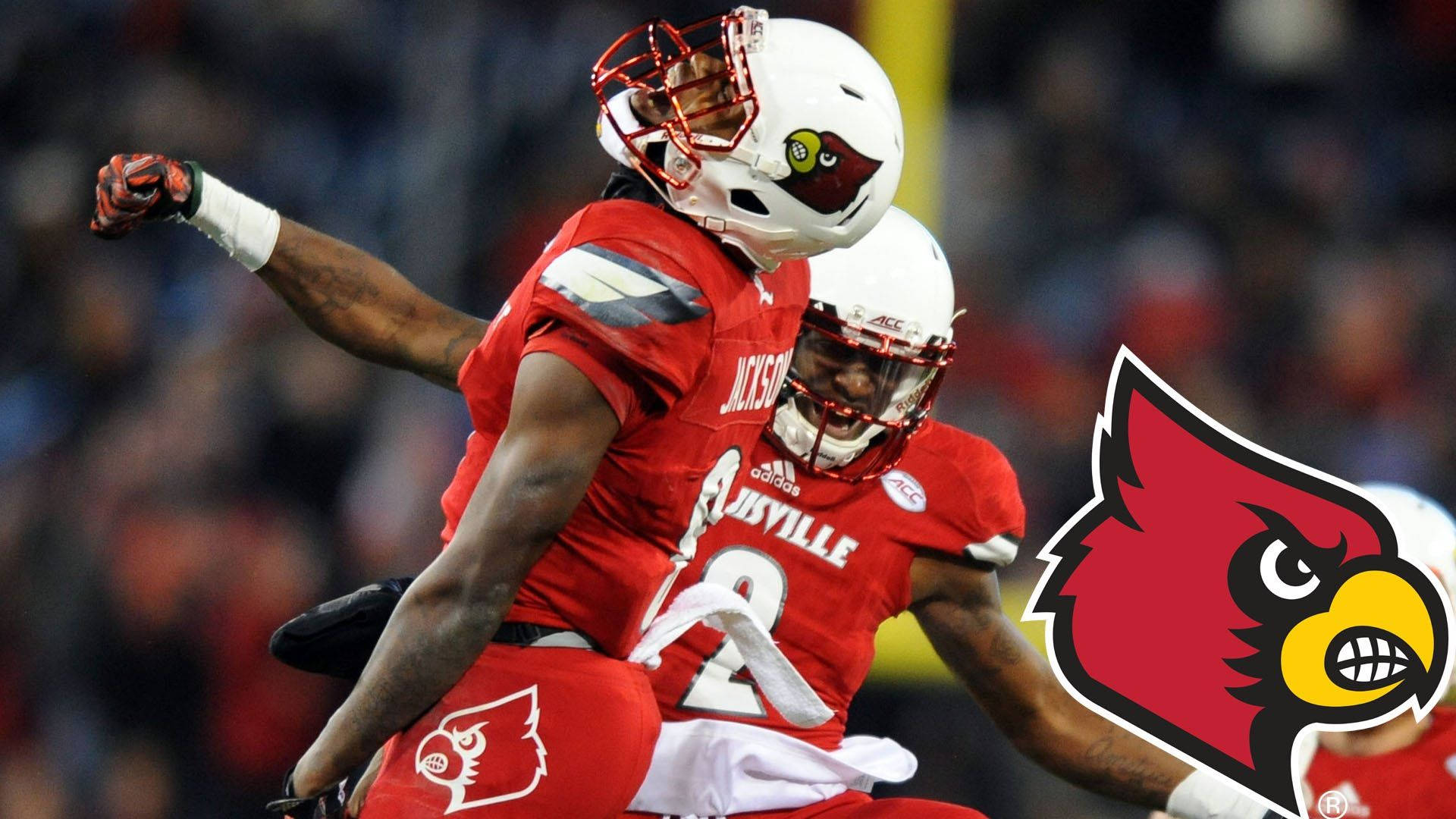Lamar Jackson Louisville Cardinals Logo Background