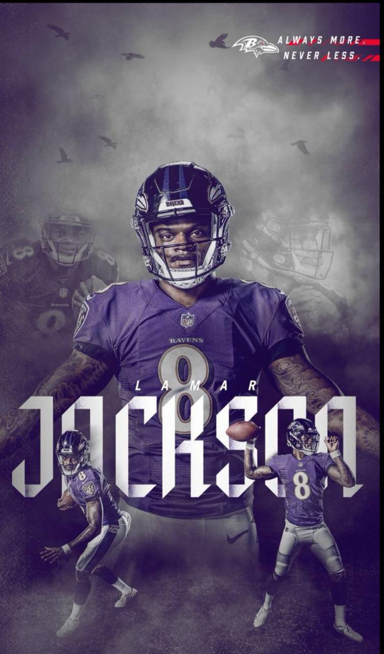 Lamar Jackson Purple Themed Ravens Background