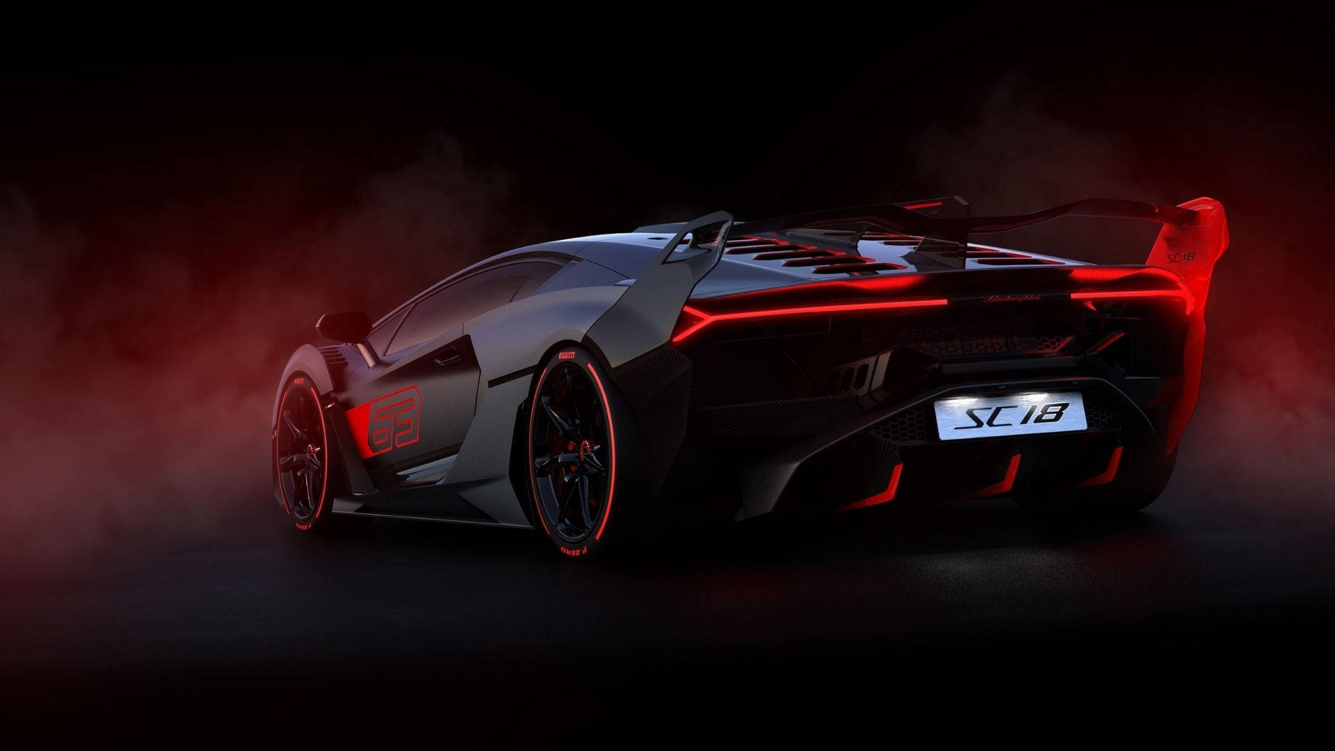 Lamborghini Aventador Back Background