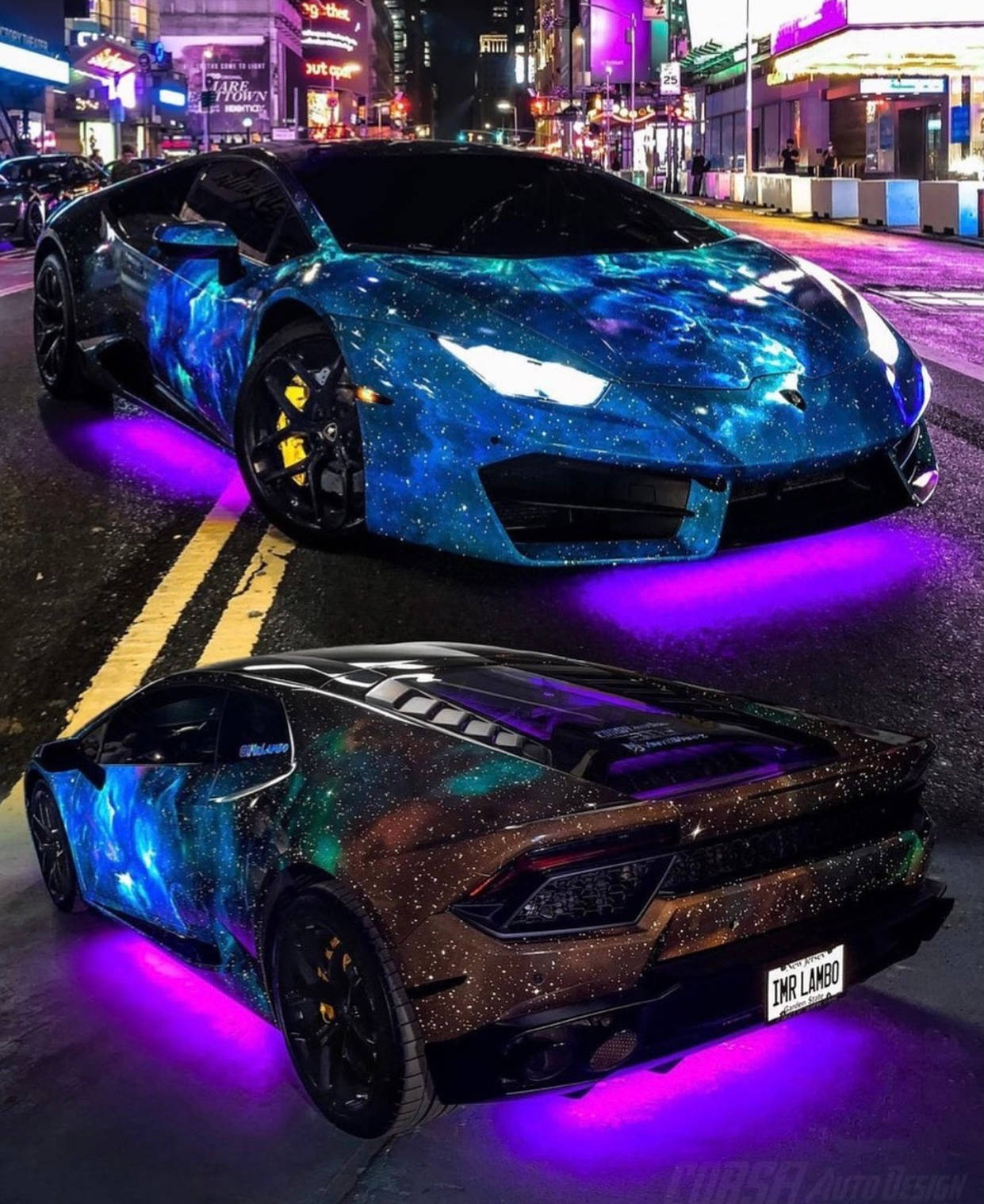 Lamborghini Galaxy Both Sides Background