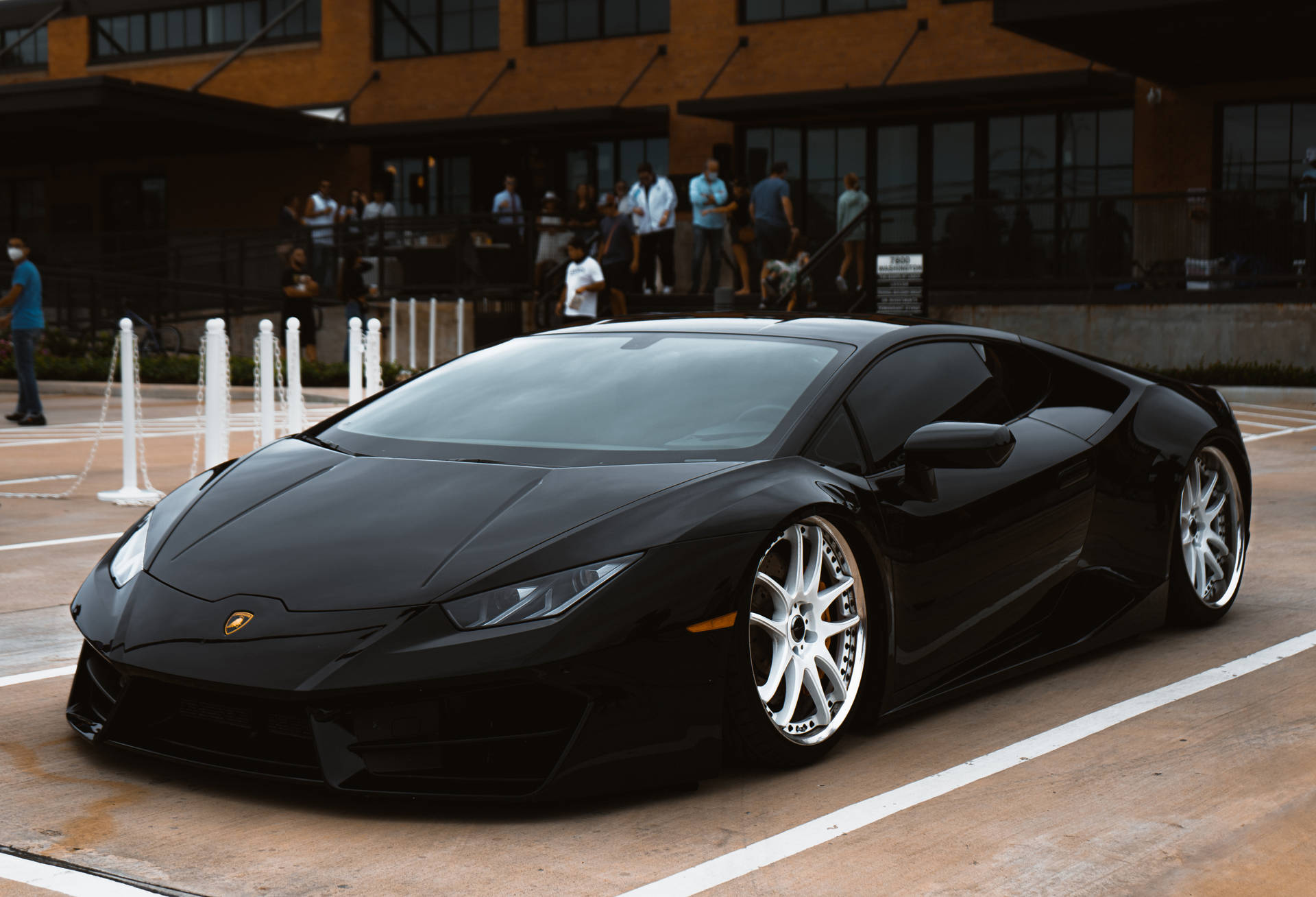 Lamborghini Huracán Black Sports Cars Background