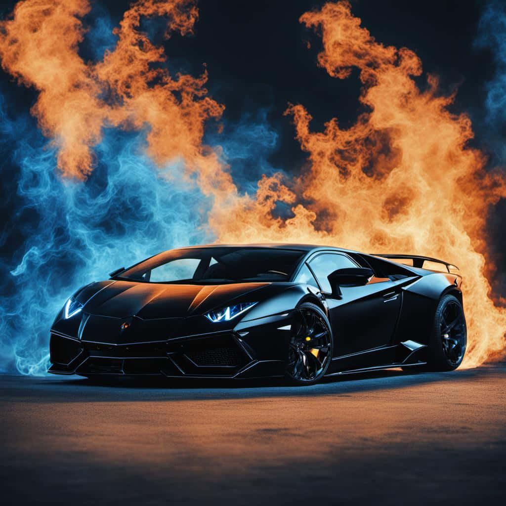 Lamborghini Inferno Backdrop Background