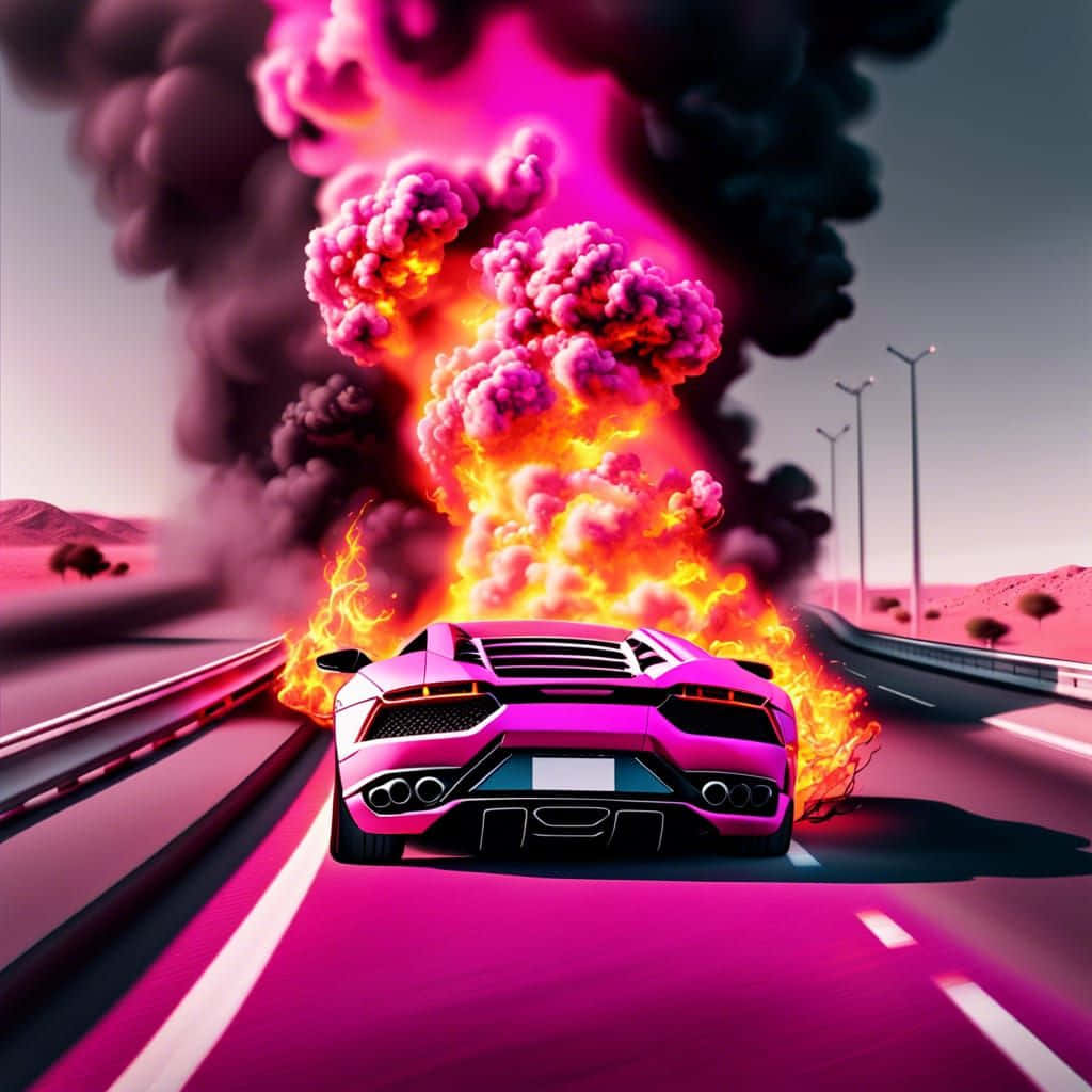 Lamborghini Infernoon Highway Background