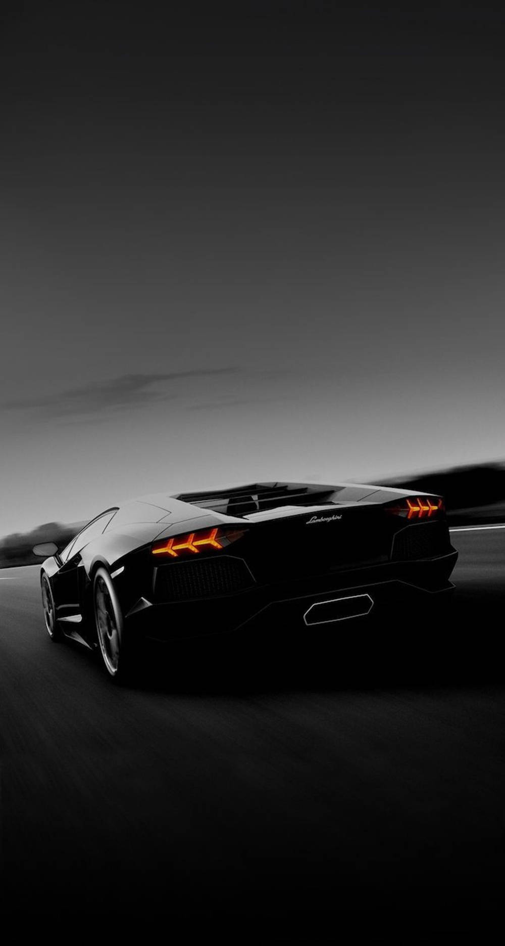 Lamborghini Iphone Black Aesthetic On Road Background