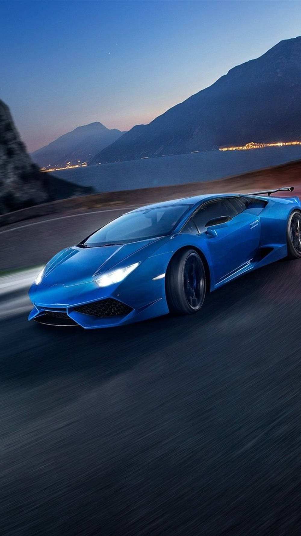 Lamborghini Iphone Blue Aesthetic Swerving Background
