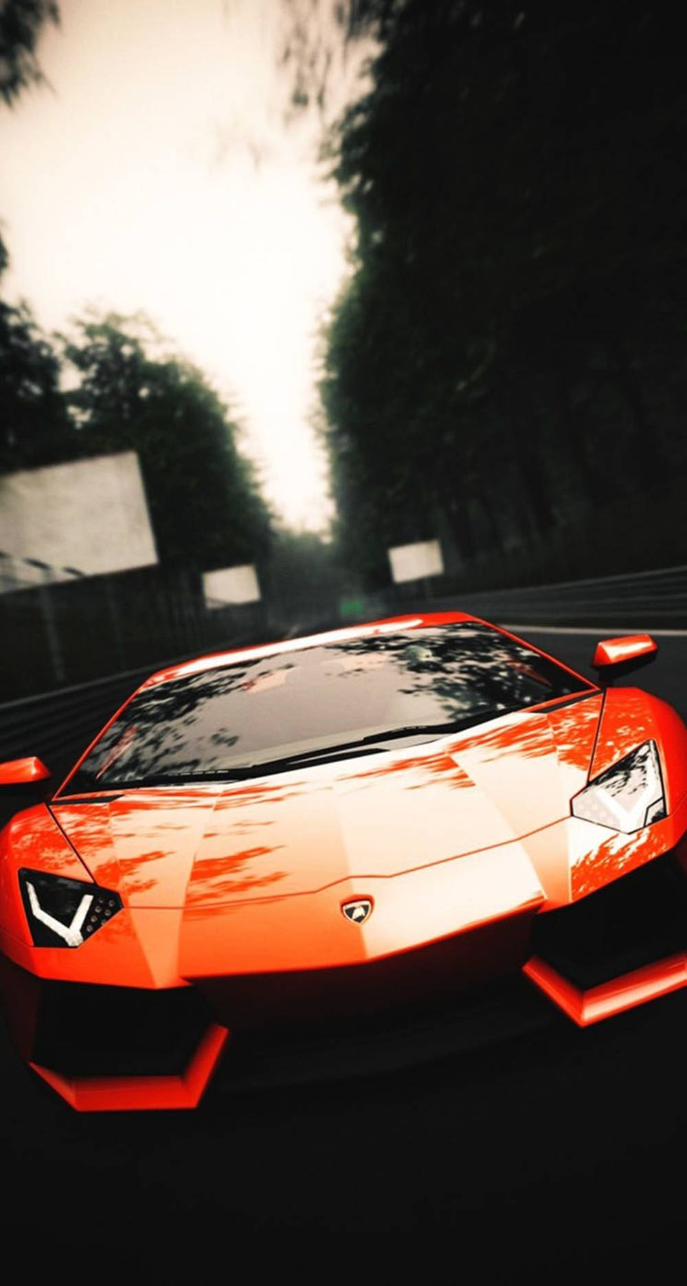 Lamborghini Iphone Orange With Smoke Background
