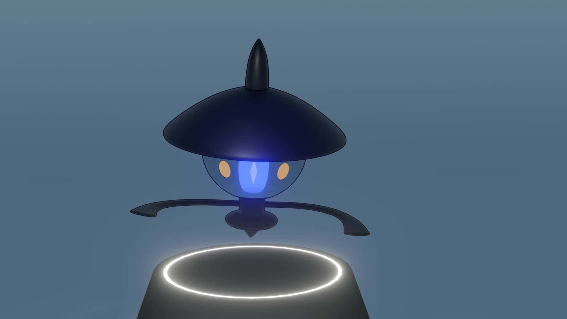 Lampent On Glowing Platform Background
