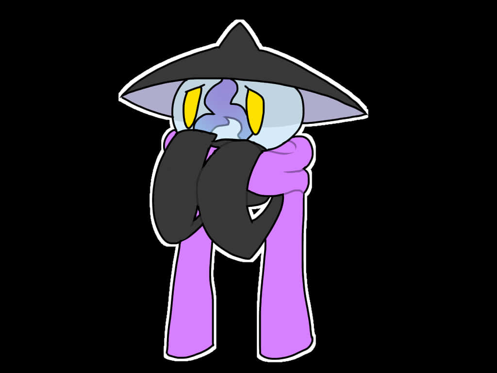 Lampent With Purple Scarf Background
