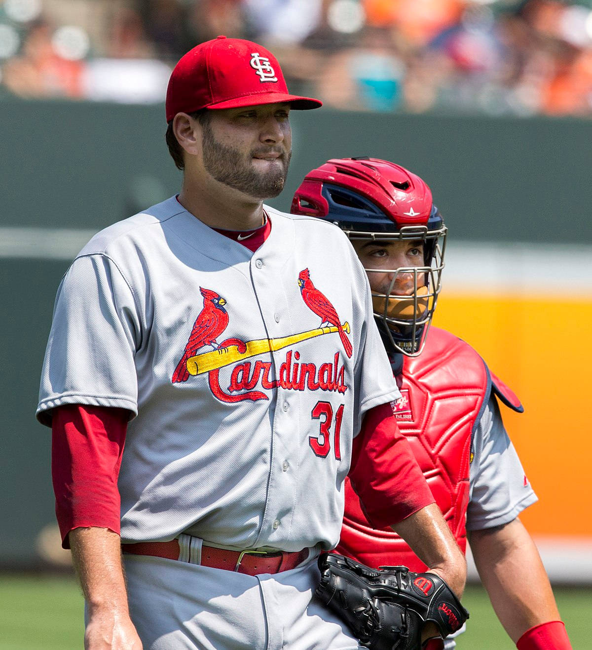 Lance Lynn With Catcher Background