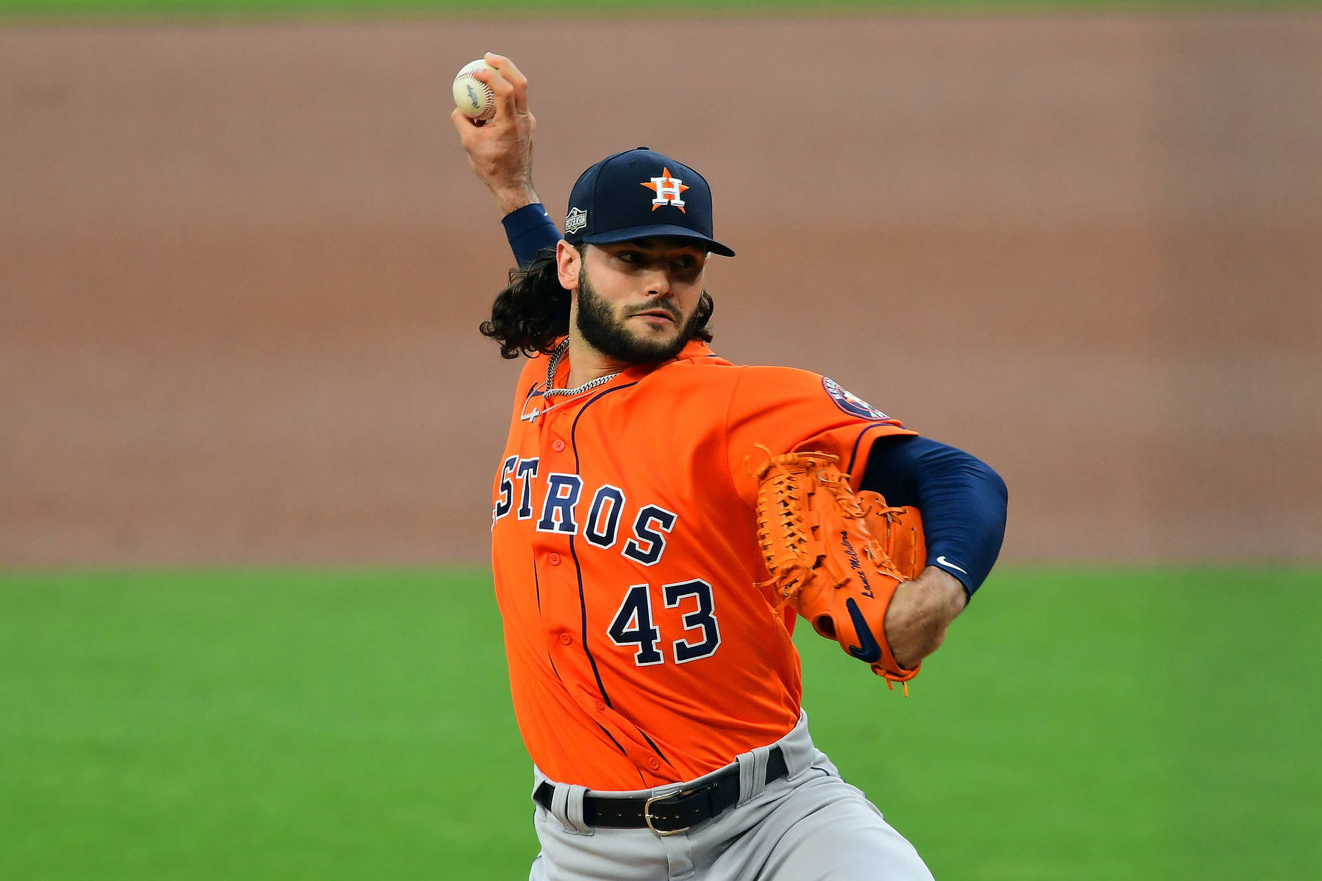 Lance Mccullers Orange Uniform Background