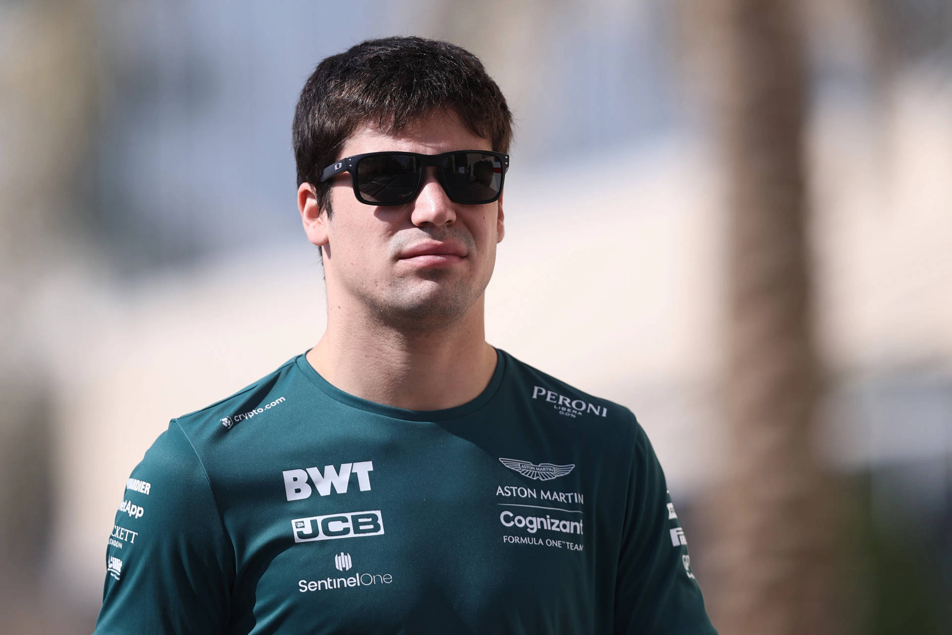 Lance Stroll Black Sunglasses Background