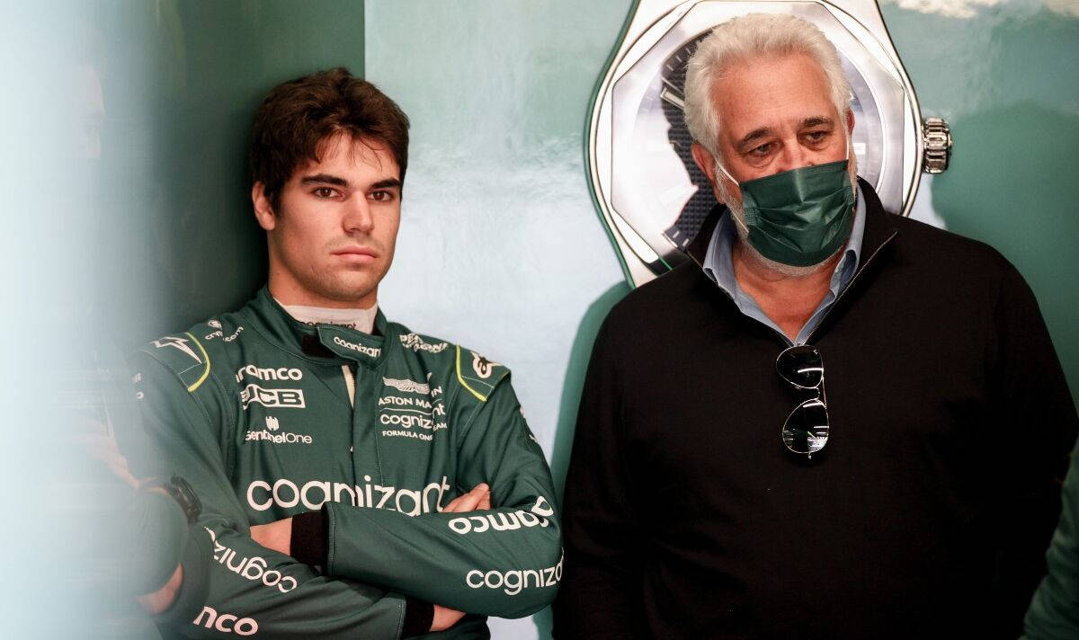 Lance Stroll With His Dad Background