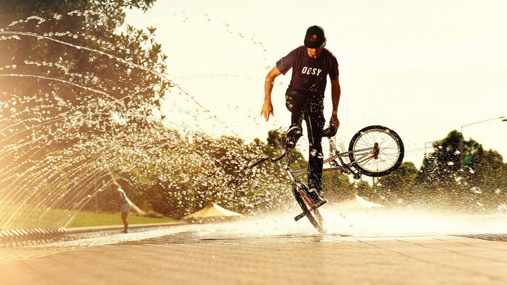 Lance Tyler Prepares To Take Flight On His Bmx Background