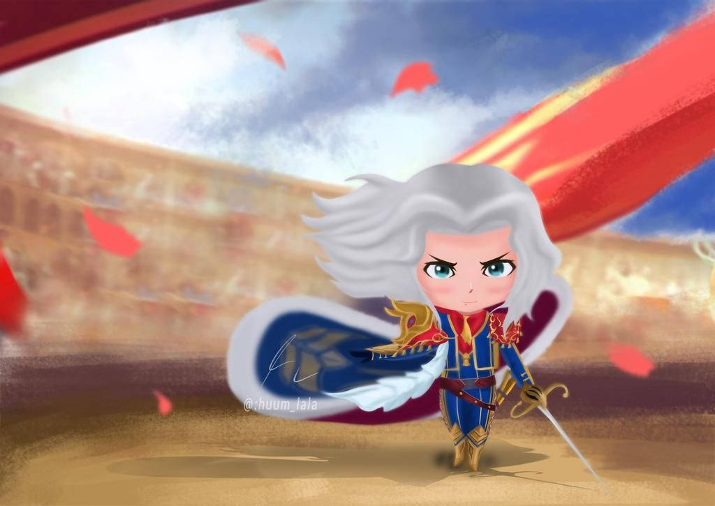 Lancelot Mobile Legend Royal Matador Chibi Background