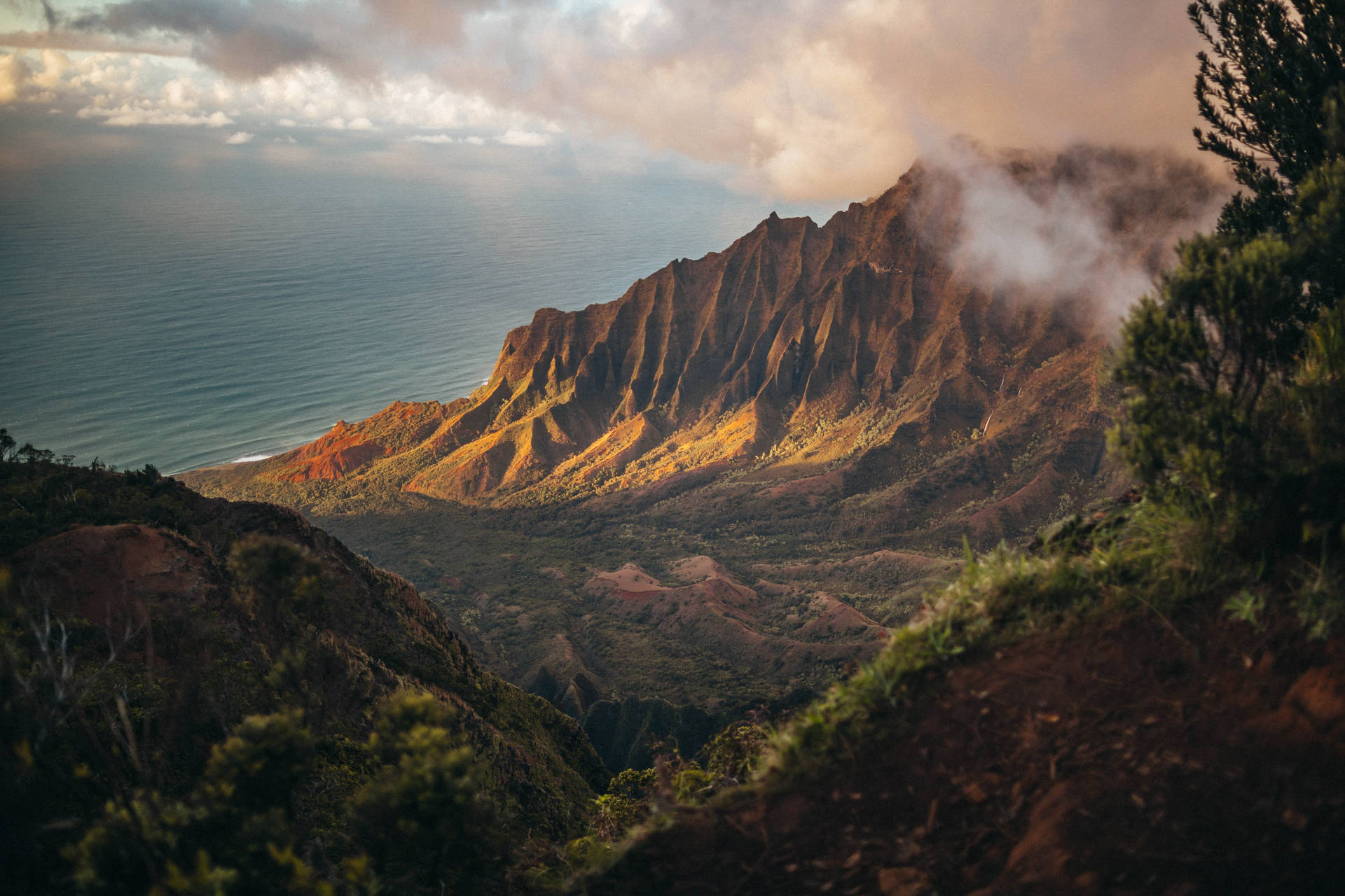 Land And Sea Background