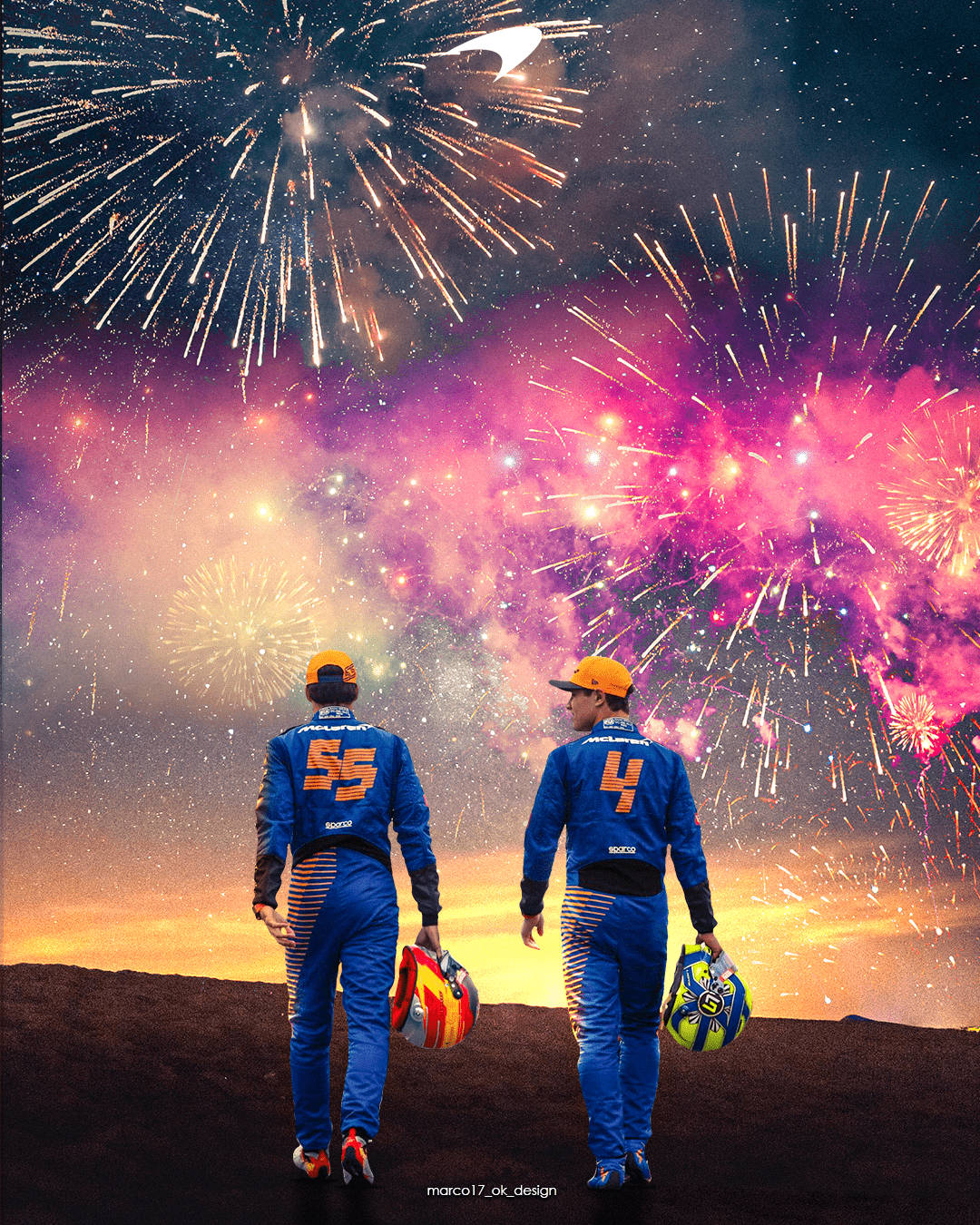 Lando Norris And Carlos Sainz Jr. Background