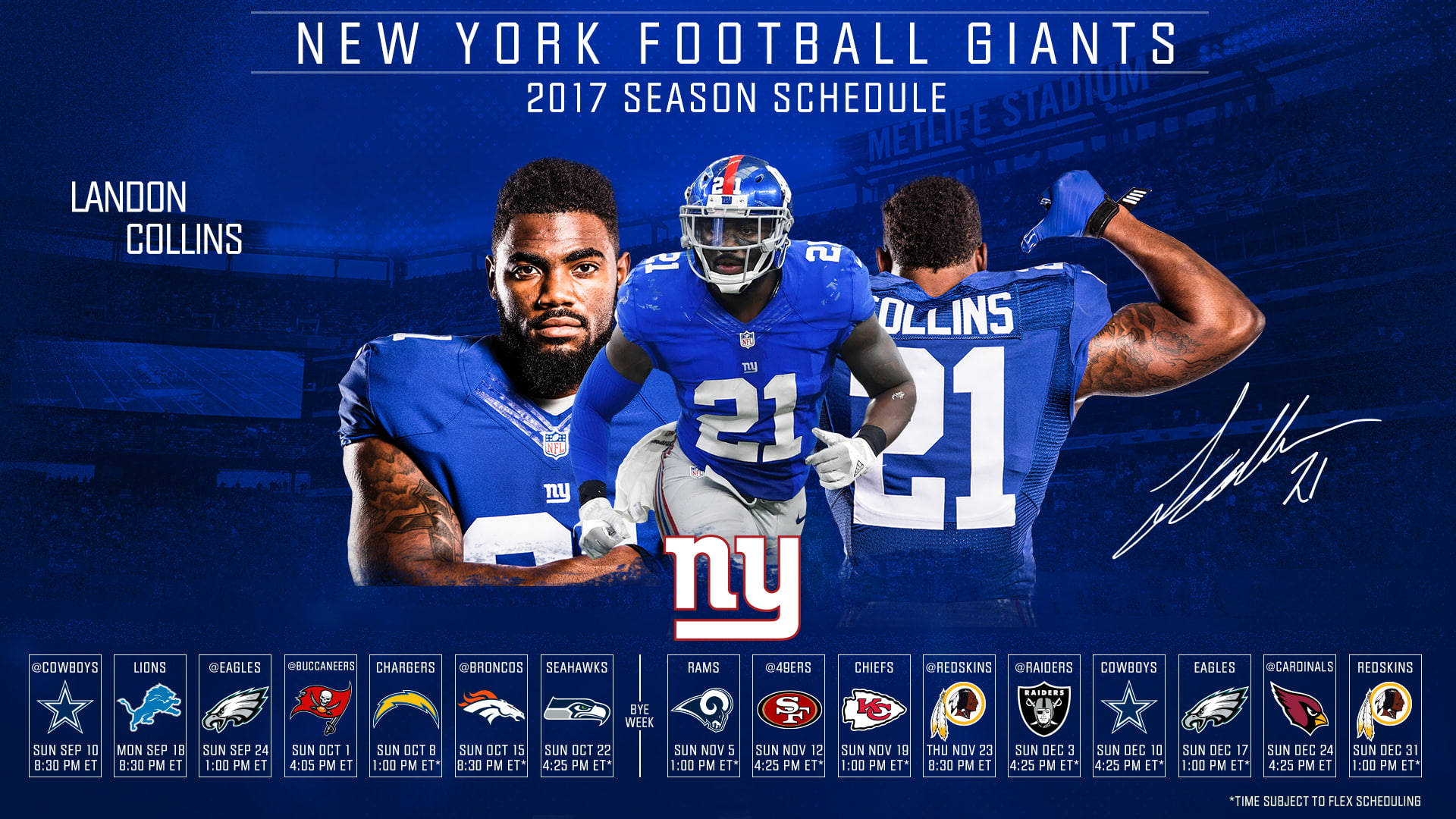 Landon Collins New York Giants Background