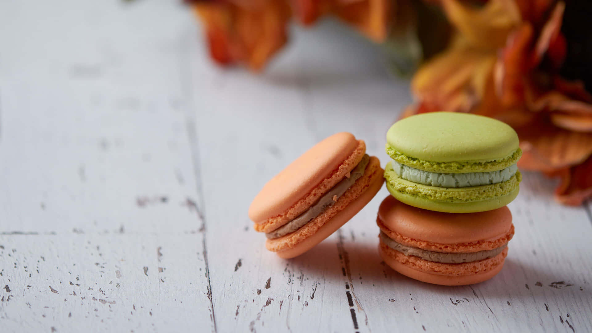 Landscape Cakes And Pastries Macaron Background